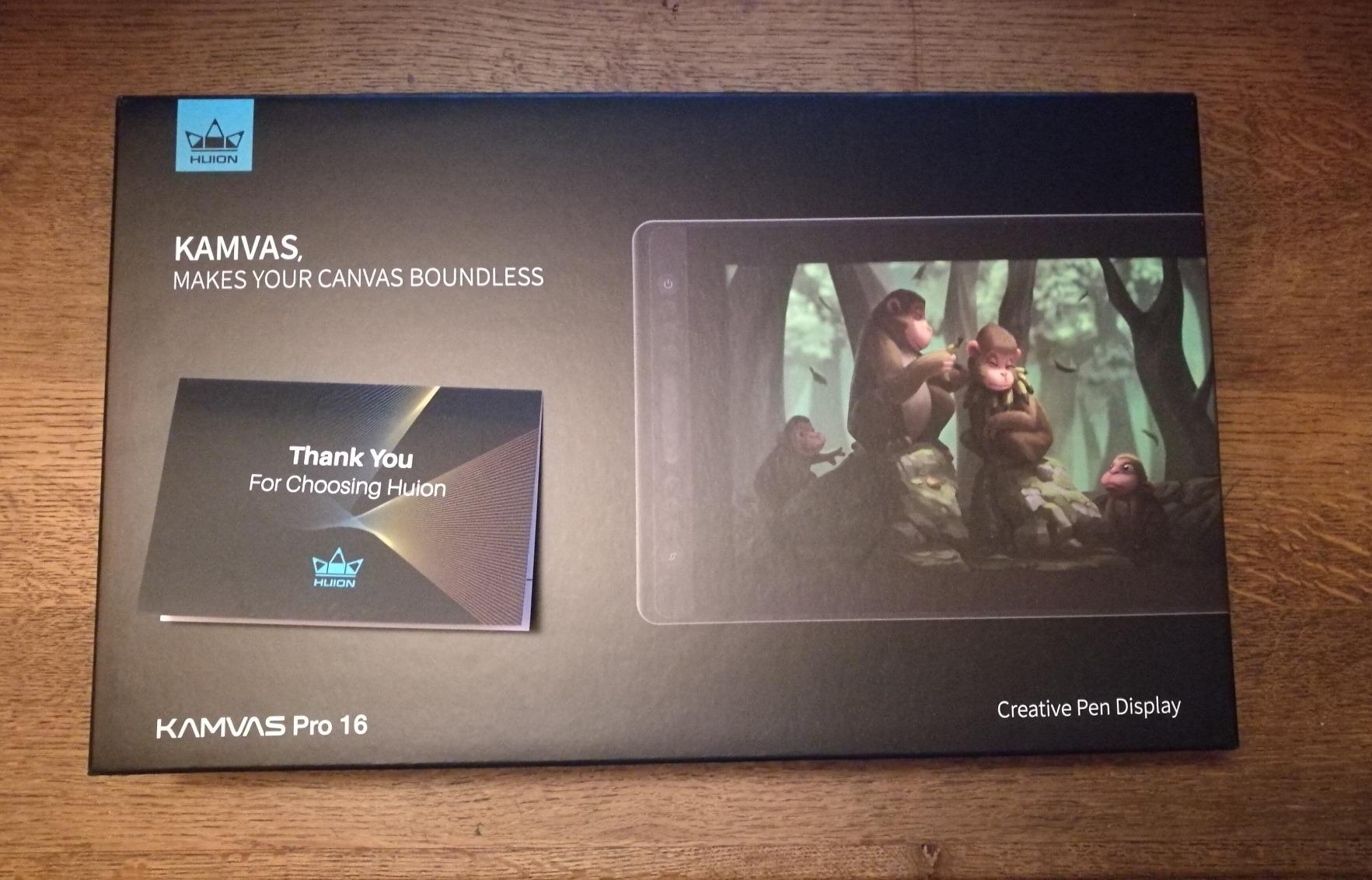 HUION Kamvas Pro 16 Drawing Tablet with Screen,120% sRGB, Touch Bar,15.6