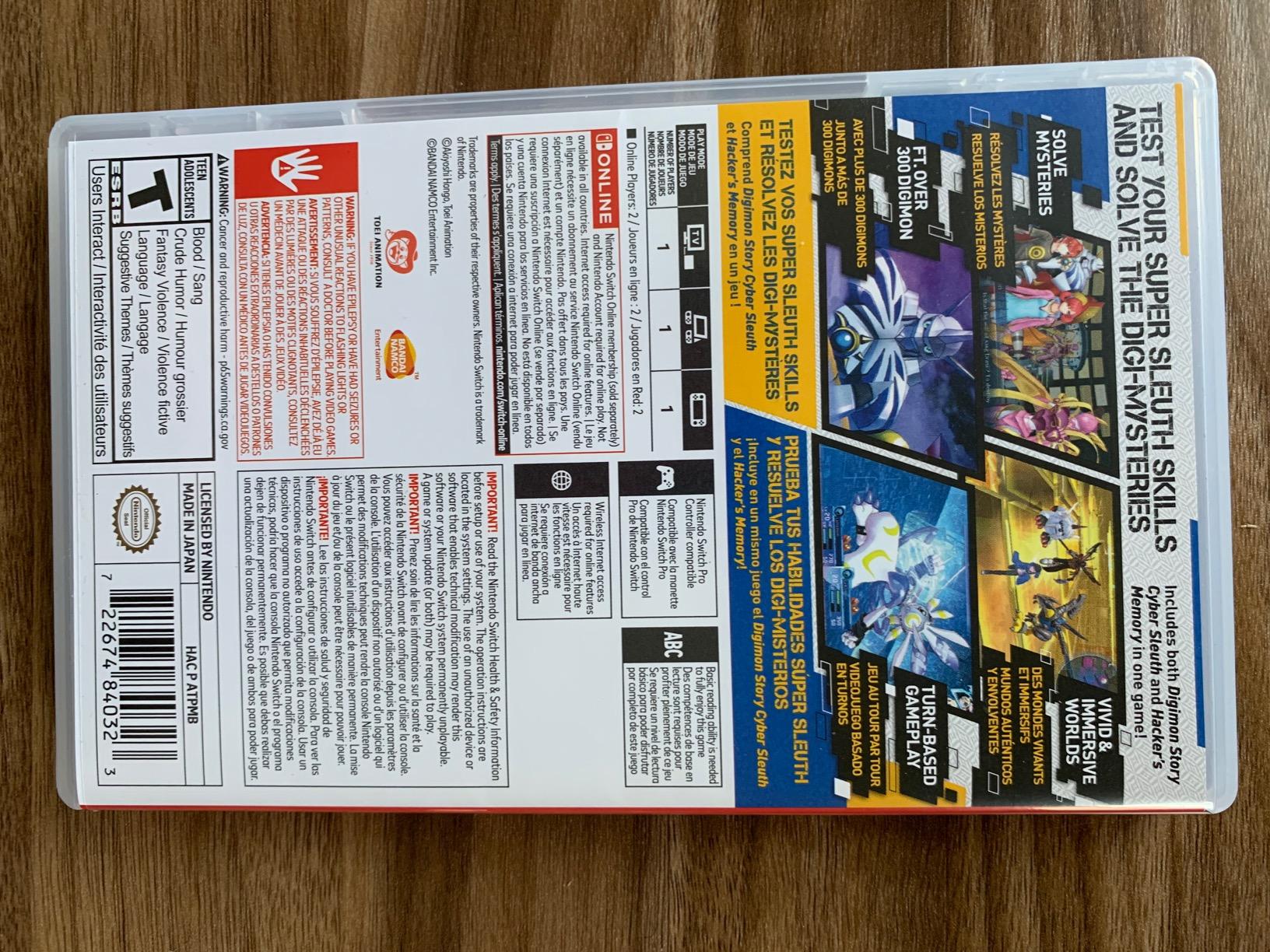 Digimon Story Cyber Sleuth: Complete Edition - Nintendo Switch customer photo 2
