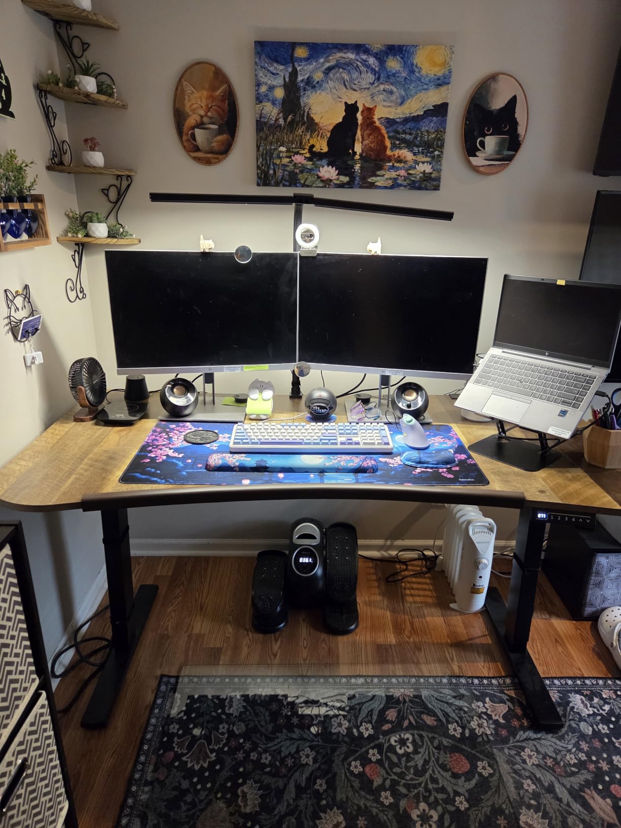 VIVO Electric 60 x 24 in Standing Desk, Memory Height Adjustment, 1B Series, Holds 220 lbs, One-Piece Black Top, Black Frame, DESK-KIT-1B6B customer photo 1