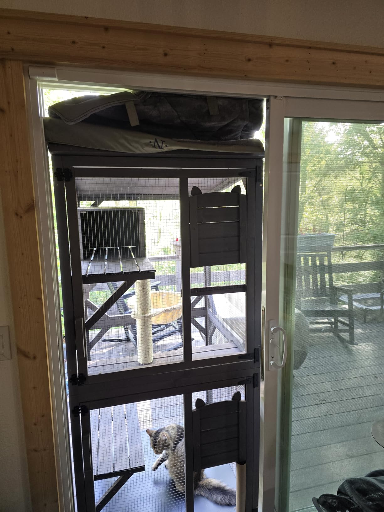 Aivituvin Cat House Outdoor Catio Cat Enclosures on Wheels 70.9