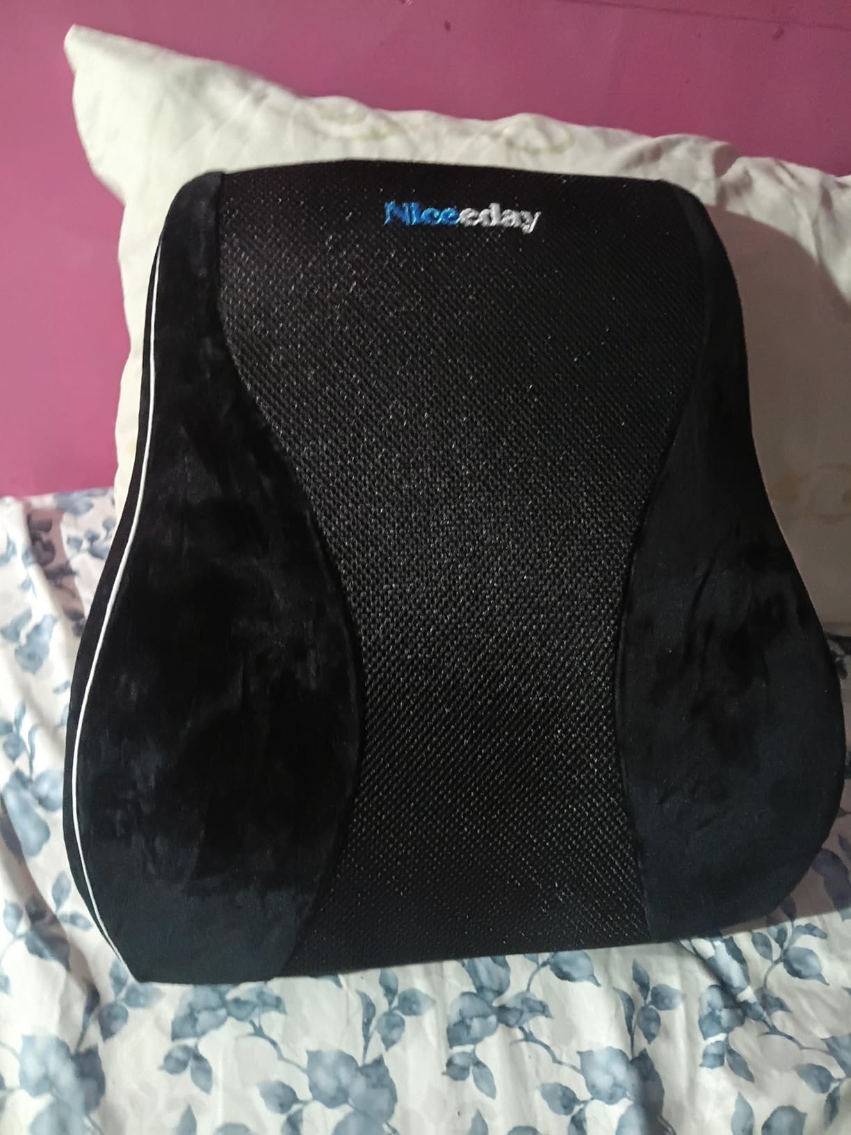Niceyday Lumbar Support Pillow for Office Chair Car Back Support Pillow, Memory Foam Gaming Chair Desk Chair Back Cushion for Lower Back Pain Relief, Ergonomic Back Rest, Office Home Essentials customer photo 1