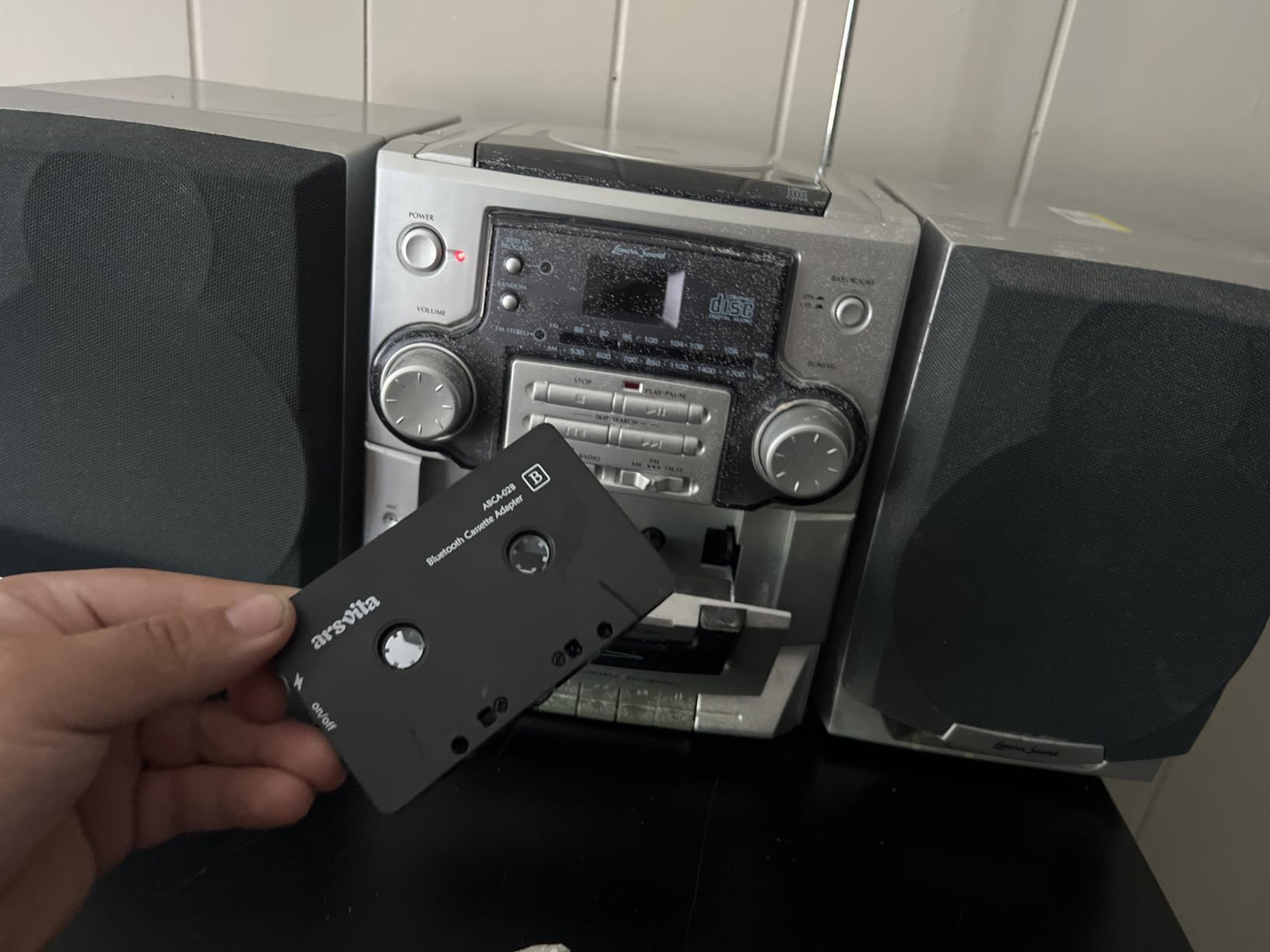 Arsvita Car Audio Bluetooth Wireless Cassette Receiver, Tape Player Bluetooth 5.0 Cassette Aux Adapter, Black customer photo 2