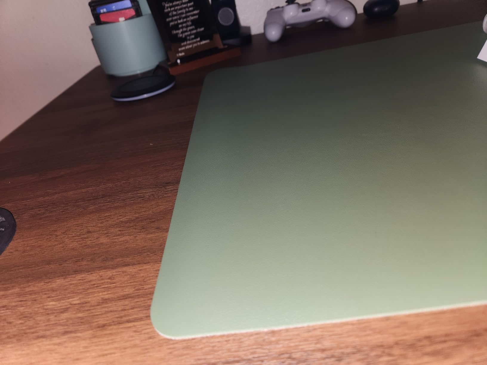Aothia Non-Slip Waterproof PU Leather Desk Pad Protector for Mouse, Writing Desk, Office, Home, Laptop Blotter, 23.6