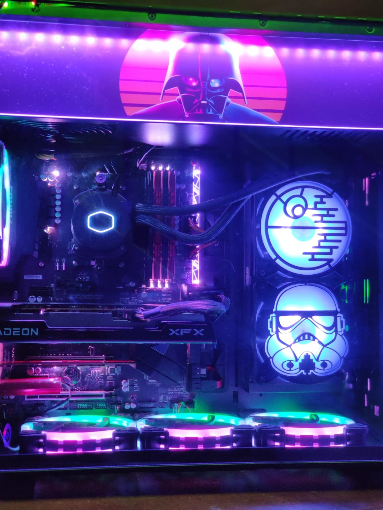 CoolerMaster MasterLiquid ML240L RGB V2, Close-Loop AIO CPU Liquid Cooler, Gen3 Dual Chamber Pump, 240mm Radiator, SickleFlow 120 PWM ARGB, AMD Ryzen AM5/AM4, Intel LGA1700/1200 customer photo 1