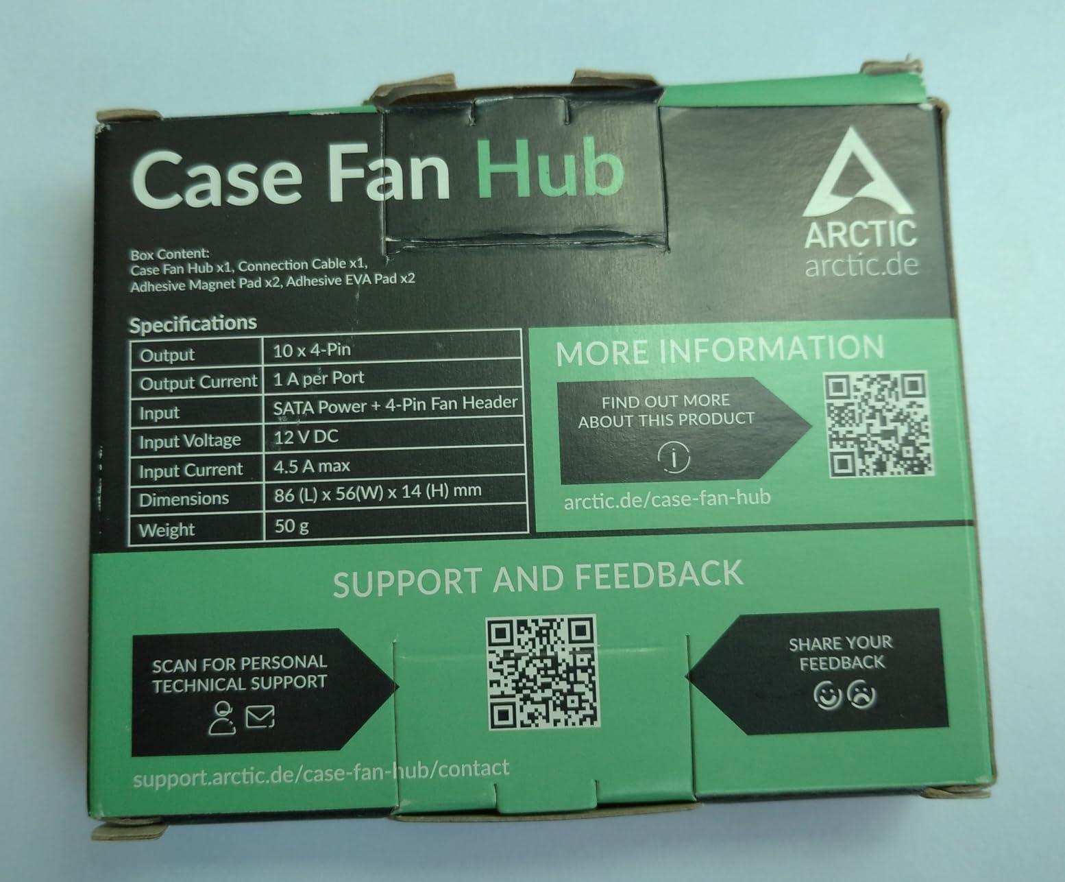 ARCTIC Case Fan Hub - 10-fold PWM Fan Distributor with SATA Power - Black customer photo 1