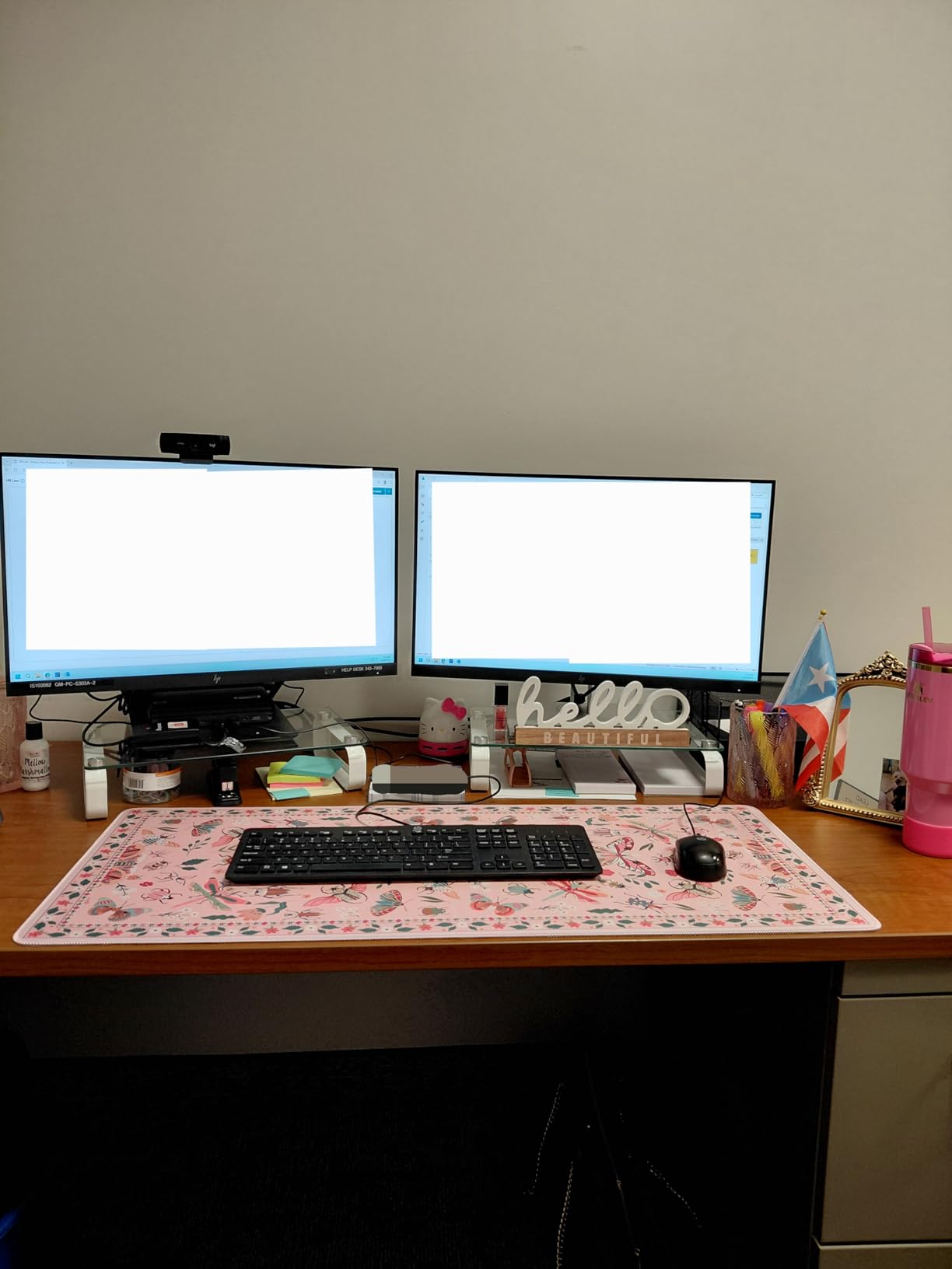 iCasso Desk Mat, Big Desk Pad, XXL Extended Gaming Mouse Pad, Large Mouse Pad for Desk Protector, Rubber Base Mousepad with Stitched Edges, Keyboard Mouse Mat for Work, Game, Office, Home - Weeds customer photo 2