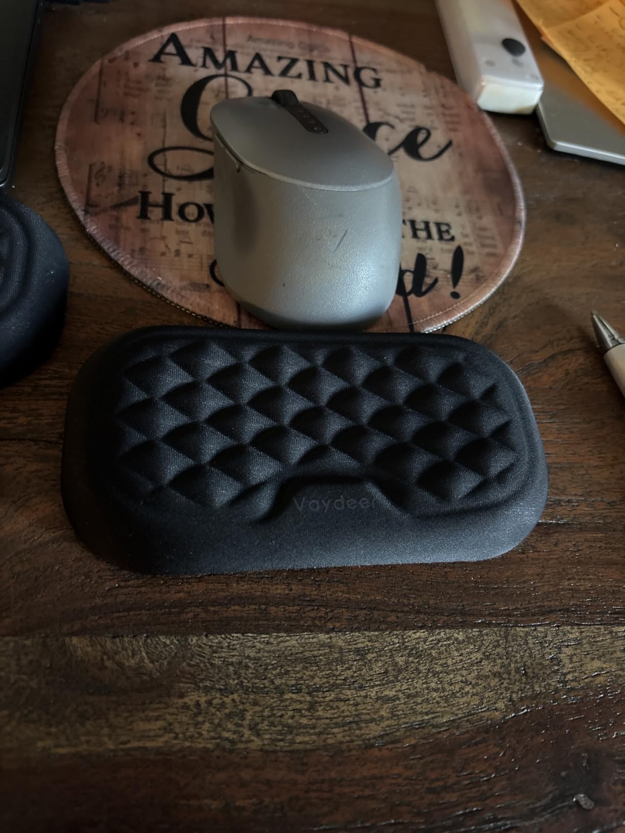 Vaydeer Wrist Rest for Keyboard and Mouse, Computer Ergonomic Wrist Support Pad, Soft Memory Foam Arm Cushion for Desk, Palm Hand Office Laptop Typing customer photo 2