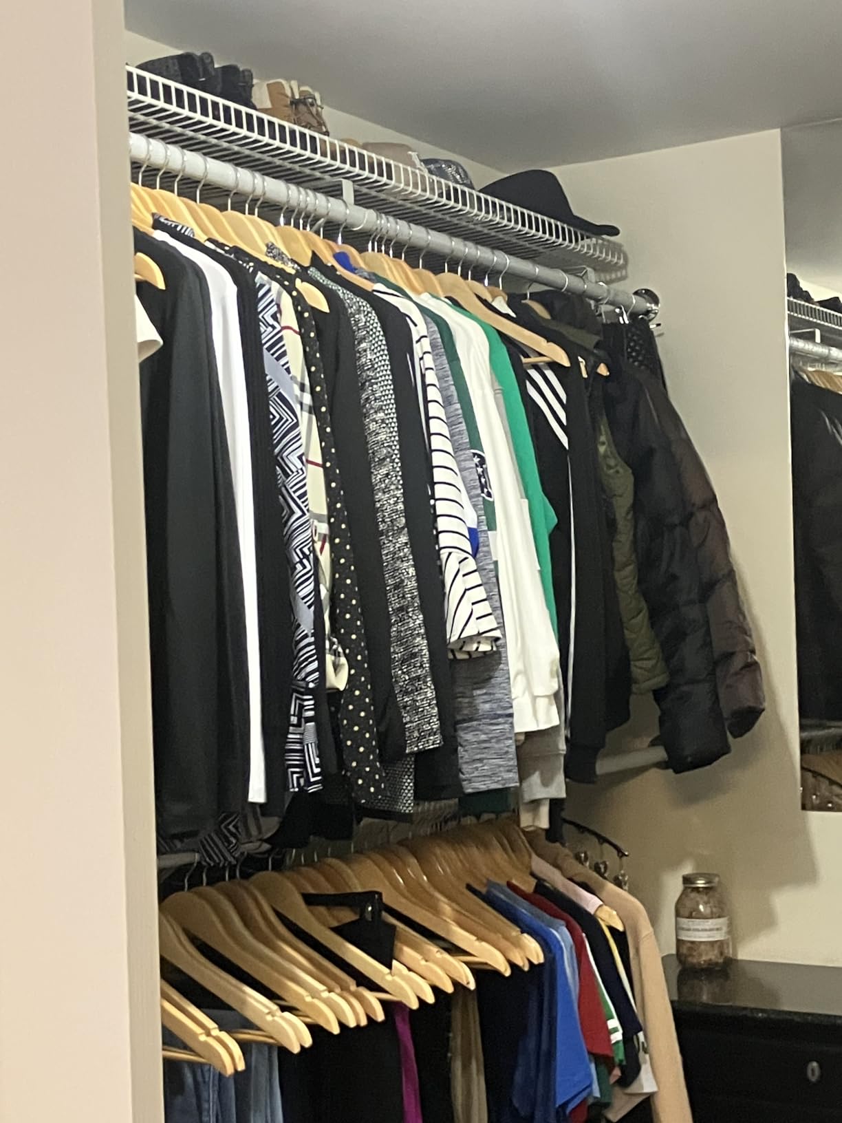 Amber Home 30 Pack Wooden Coat Hangers, Wood Suit Hangers, Natural | Natural Wood Suit Hanger with Non-slip Pant Bar, Clothes Hangers for Closet Organization, Shirts, Jackets, Dresses, and Pants customer photo 2