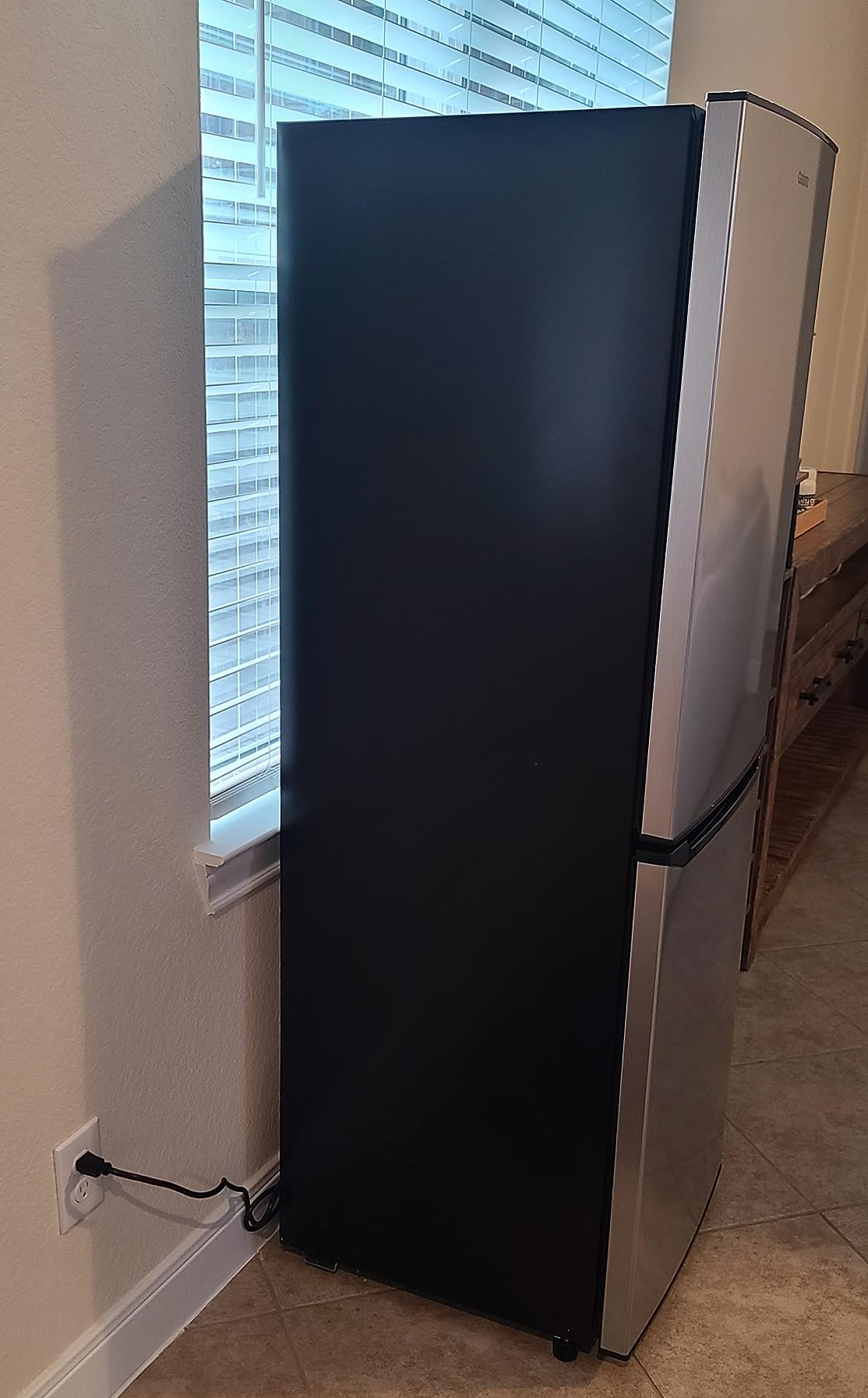 Galanz GLR12TS5F Refrigerator, Dual Door Fridge, Adjustable Electrical Thermostat Control with Top Mount Freezer Compartment, 12.0 Cu.Ft, Stainless Steel, 12 customer photo 1