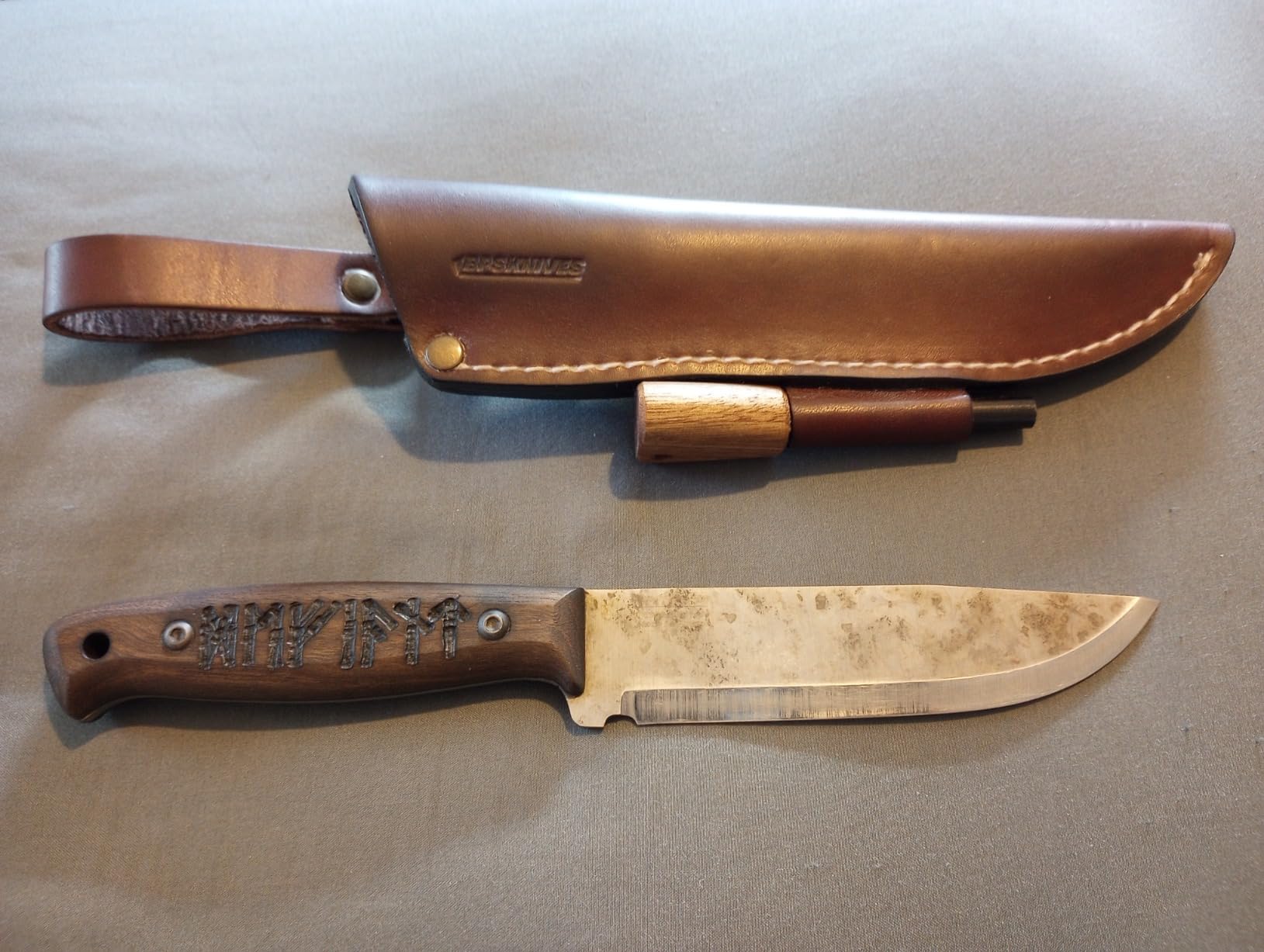 BPSKNIVES Adventurer - Bushcraft Knife - Fixed-Blade Carbon Steel Knife with Leather Sheath and Firestarter customer photo 1