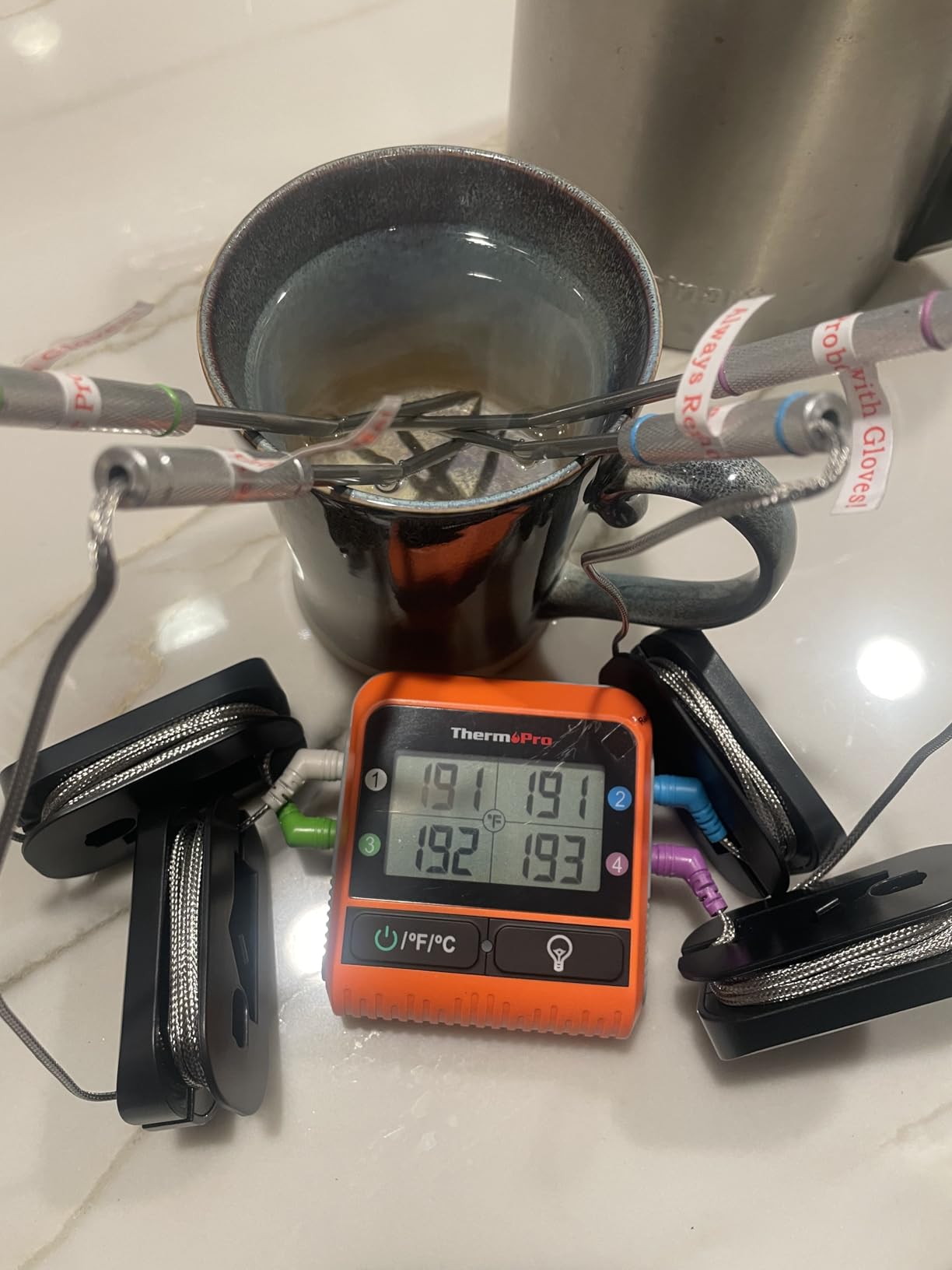 TempPro TP829 1000ft Wireless Meat Thermometer Digital for Grilling and Smoking, 4 Meat Probes Grill Thermometer for Outside Grill customer photo 1