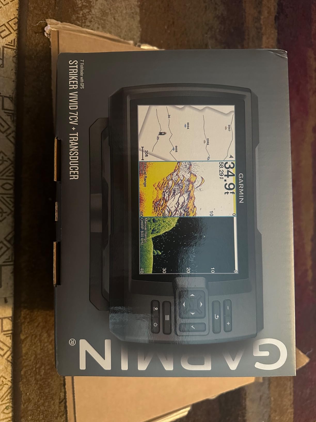 Garmin Striker Vivid 7cv, U.S. with GT20-TM Transducer - Easy-to-Use 7-inch Color Fishfinder and Sonar Transducer, Vivid Scanning Sonar Color Palettes (010-02552-00) customer photo 1
