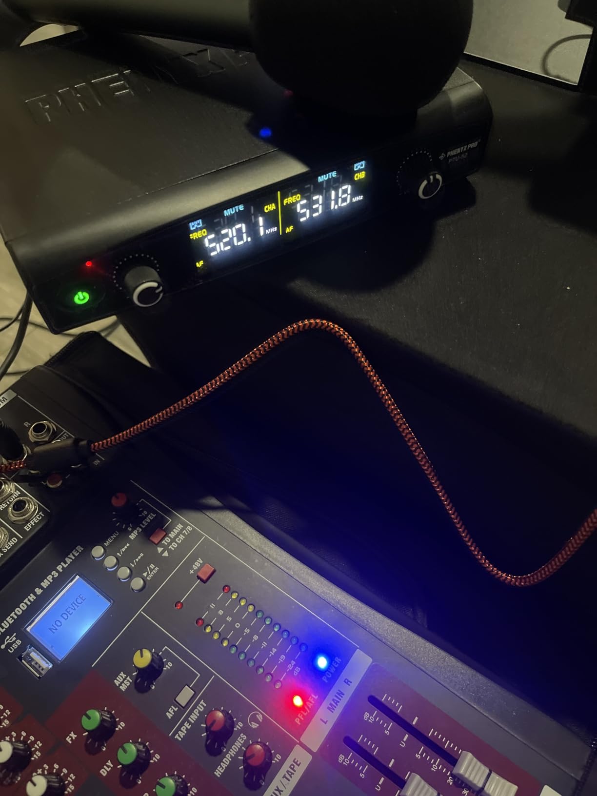 Phenyx Pro Wireless Microphone System, Metal Wireless Mic Set, Handheld Cordless Dynamic Microphones for Singing, Karaoke, Church, 2x30 UHF Tunable Frequencies, 200 ft Range (PTU-52-2H) customer photo 2