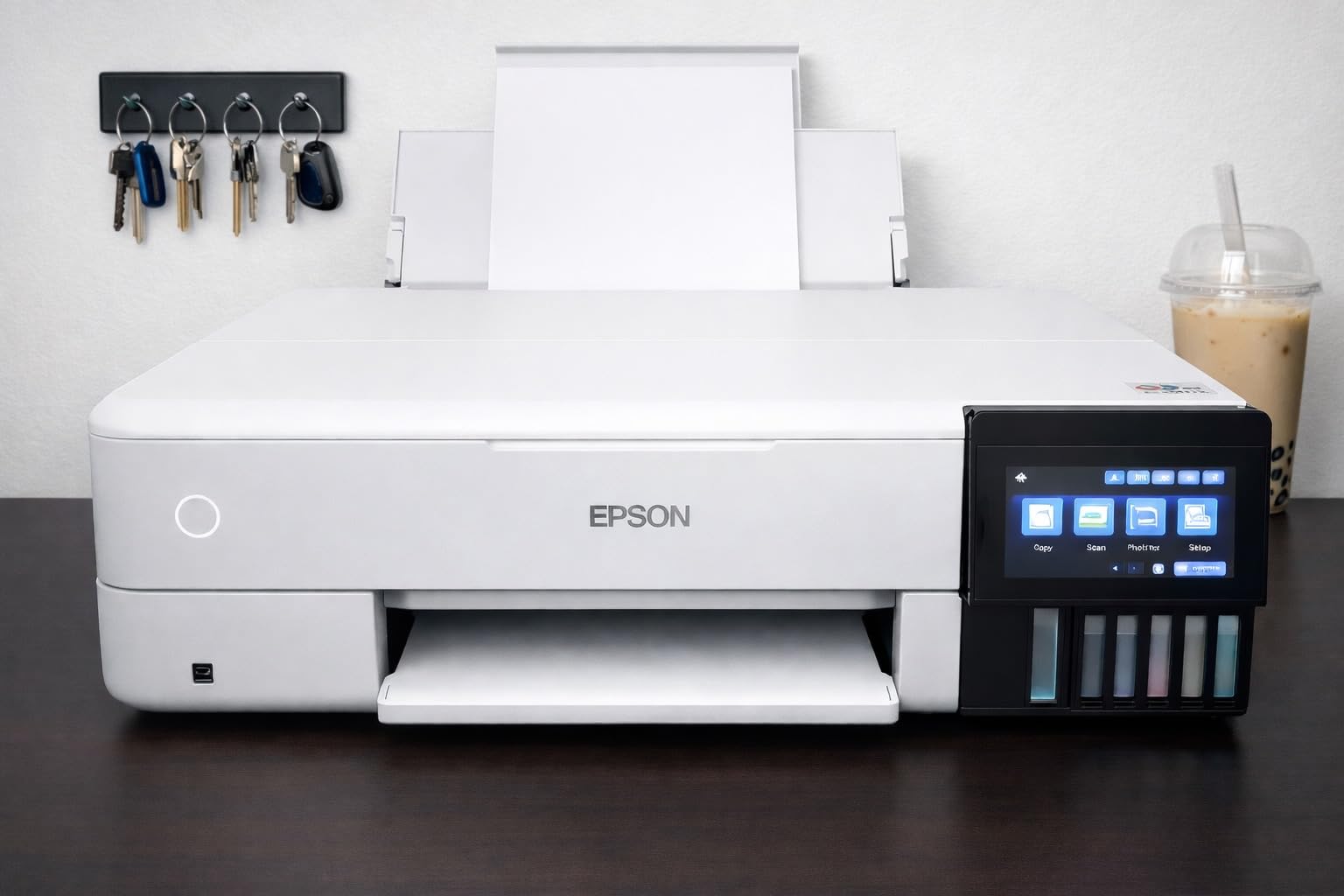 Epson EcoTank Photo ET-8550 Wireless Wide-Format All-in-One Tank Printer | Cartridge-free 6-color wide-format photo print, scan, copy; up to 16 ppm, 13 x 19 in. customer photo 1