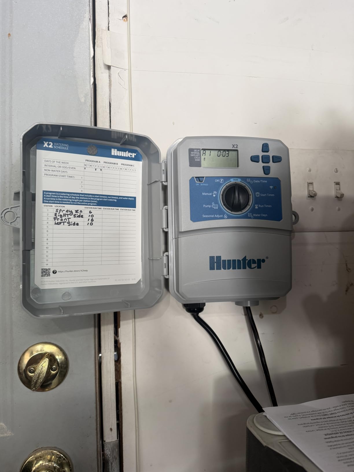 Hunter Hydrawise X2 8 Zone Sprinkler Controller, Outdoor Irrigation Timer for Lawn and Garden, Weather Based Scheduling, Cycle and Soak, Smart Controller Ready with Optional WiFi Module customer photo 1