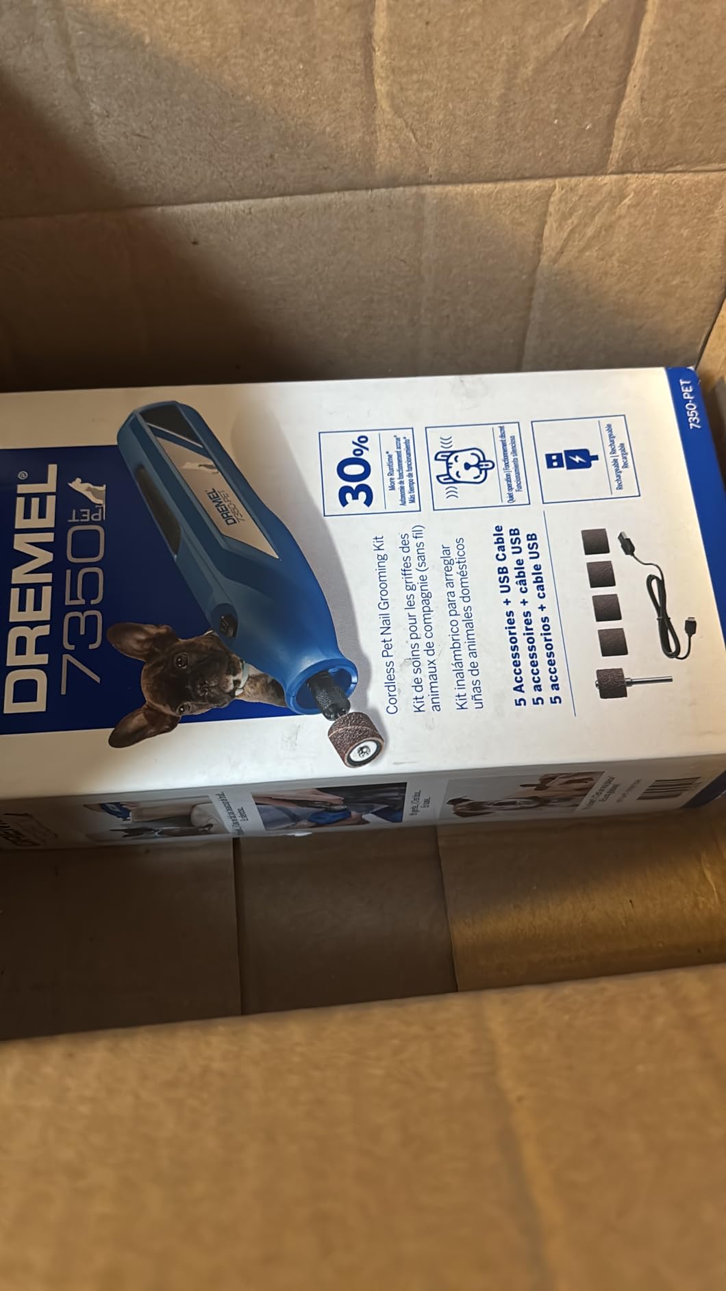 Dremel 7350-PET 4V Pet & Dog Nail Grinder, Easy-To-Use & Safe Nail Trimmer, Professional Pet Grooming Kit - Works on Large, Medium, Small Dogs & Cats customer photo 2