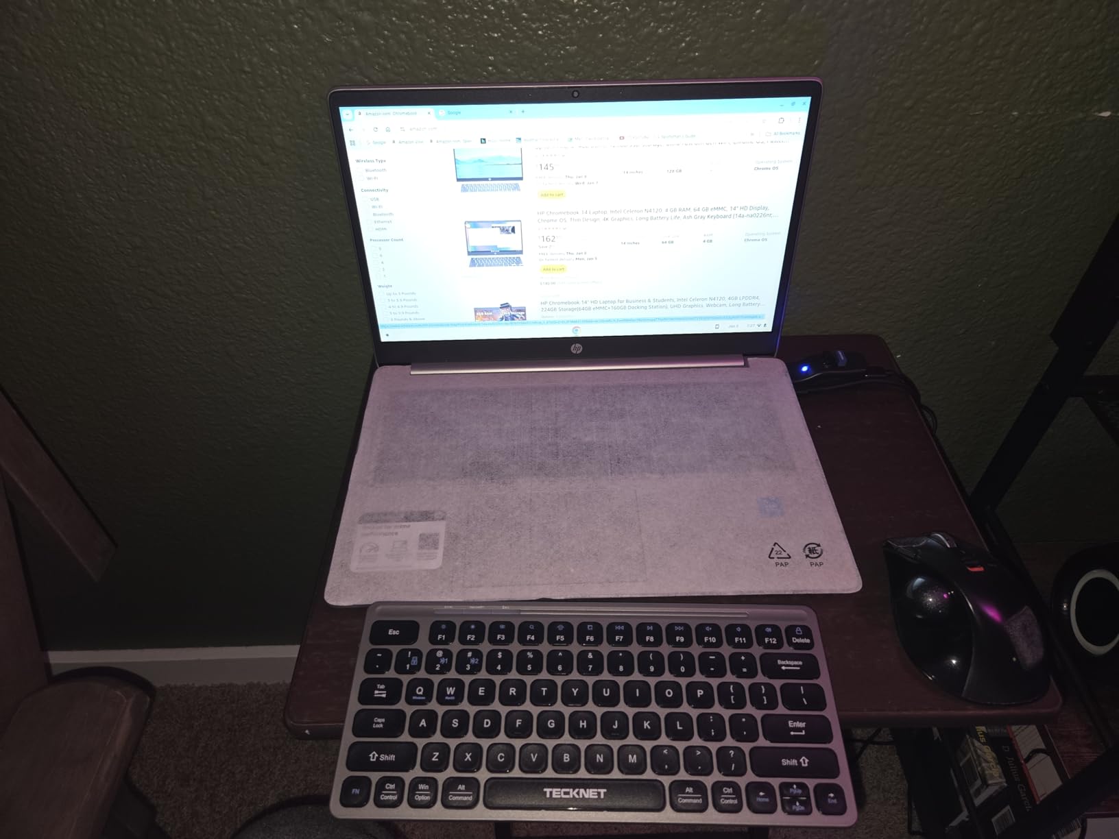 HP Chromebook 14 Laptop, Intel Celeron N4000 Processor, 4 GB RAM, 32 GB eMMC, 14” HD Display, Chrome, Lightweight Computer with Webcam and Dual Mics, Home, School, Music, Movies (14a-na0021nr, 2021) customer photo 2