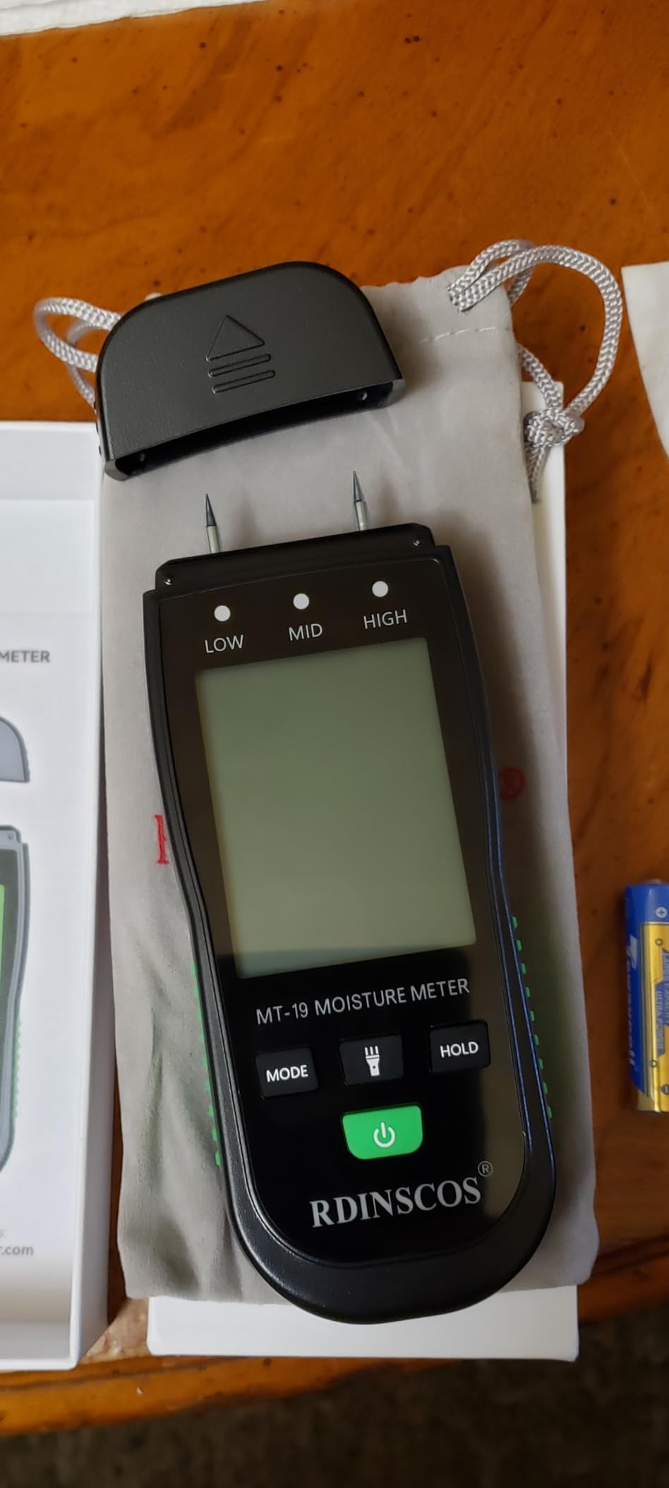 RDINSCOS Wood Moisture Meter for Hardwood and Softwood | Replaceable Pin Moisture Tester with Batteries customer photo 2