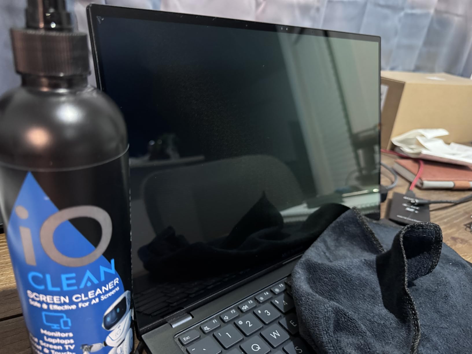 Screen Cleaner Spray (16oz - 473ml) - Best Large Cleaning Kit for LCD LED OLED TV, Smartphone, iPad, Laptop, Touchscreen, Computer Monitor, Electronic Devices, Microfiber Cloth Wipes and 2 Nozzles customer photo 1