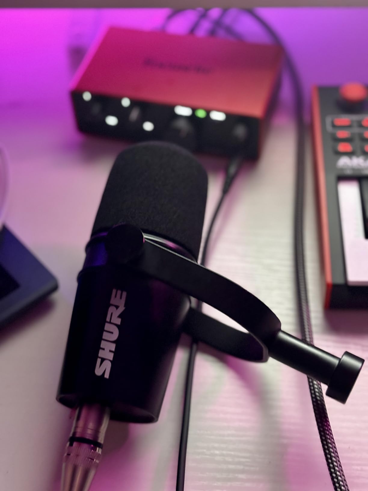Shure MV7X XLR Dynamic Podcast & Recording Microphone - Black customer photo 2