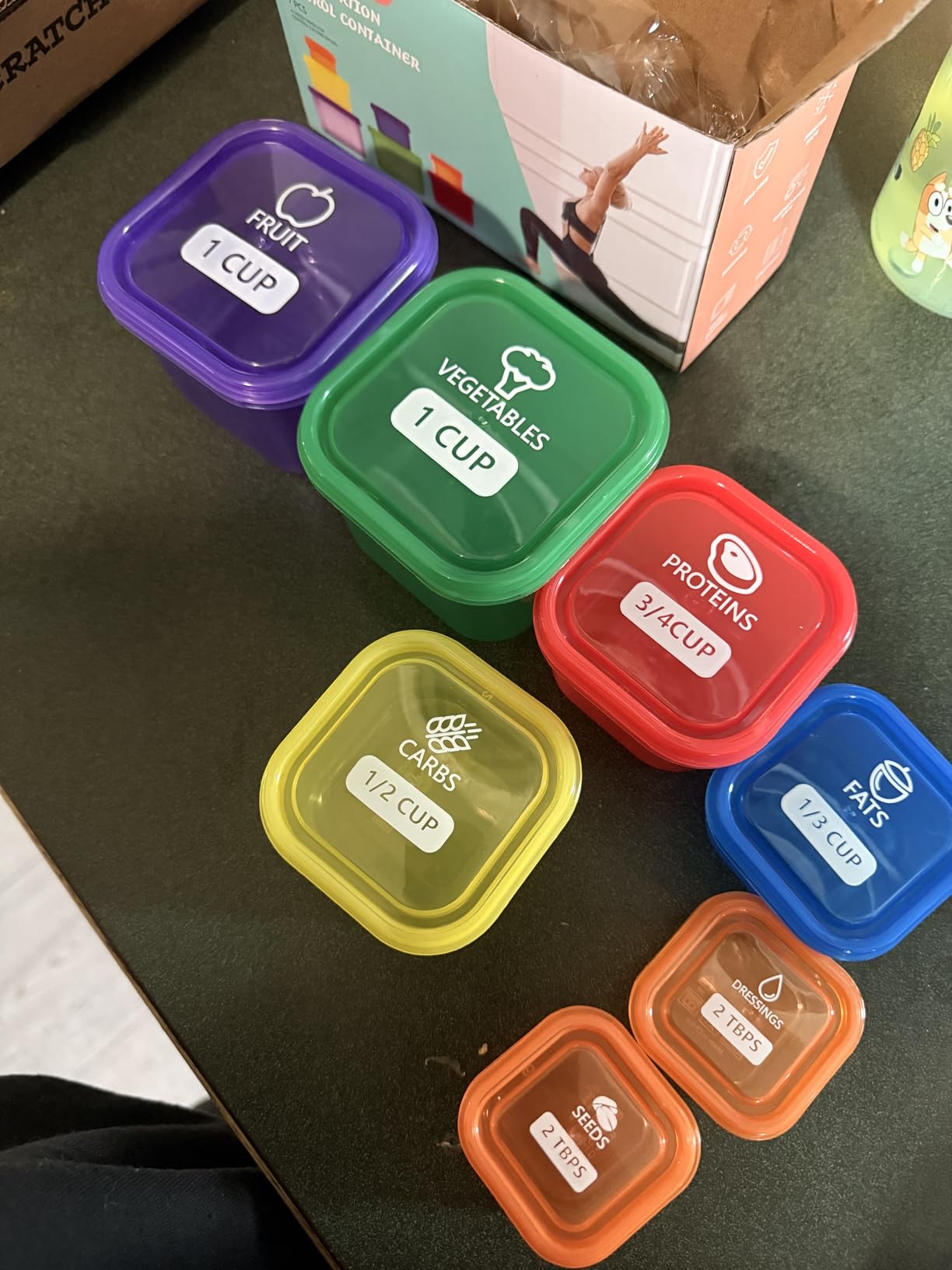 Finorder 21 Day Portion Control Container Kit, 14-Piece | 21 Day Fix Containers, Bariatric Meal Prep Containers, Portion Control Snack Containers with Complete Guide, BPA Free customer photo 1