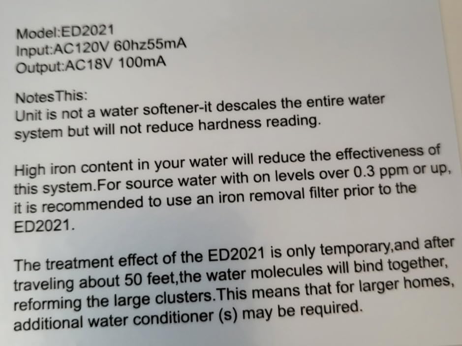 Electronic Water Descaler System, Reduces Limescale, Rust, and Minerals, No Chemicals, Easy Installation customer photo 2