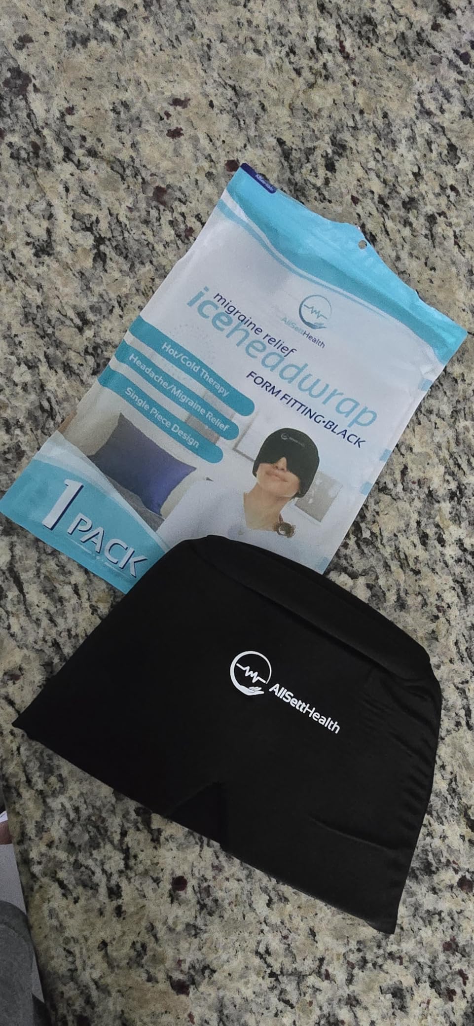 Migraine Relief Cap Ice Head Wrap and Hat | Hot/Cold Gel Pack with Face and Eye Mask Compress for Headache Relief customer photo 1