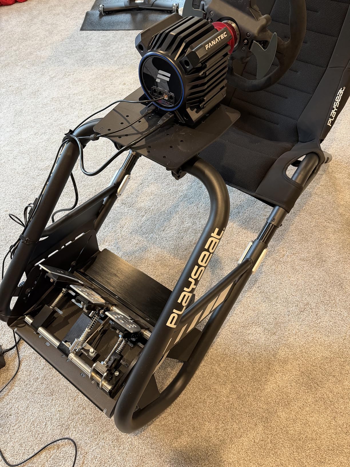 Playseat Trophy Sim Racing Cockpit | High Performance Racing Simulator Cockpit | Supports Direct Drive | Compatible with All Steering Wheels & Pedals on the Market | Supports PC & Console | Black customer photo 2