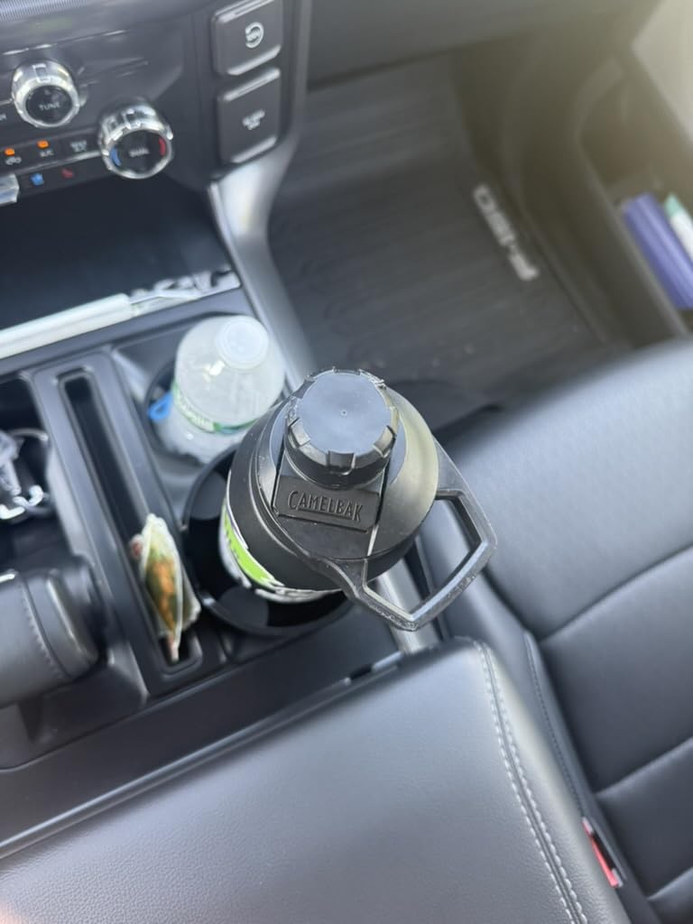 Upgraded Car Cup Holder Expander Adapter with Offset Adjustable Base, Compatible with Yeti 14/24/36/46oz Ramblers, Hydro Flasks 32/40oz, Other Large Bottles Mugs in 3.5