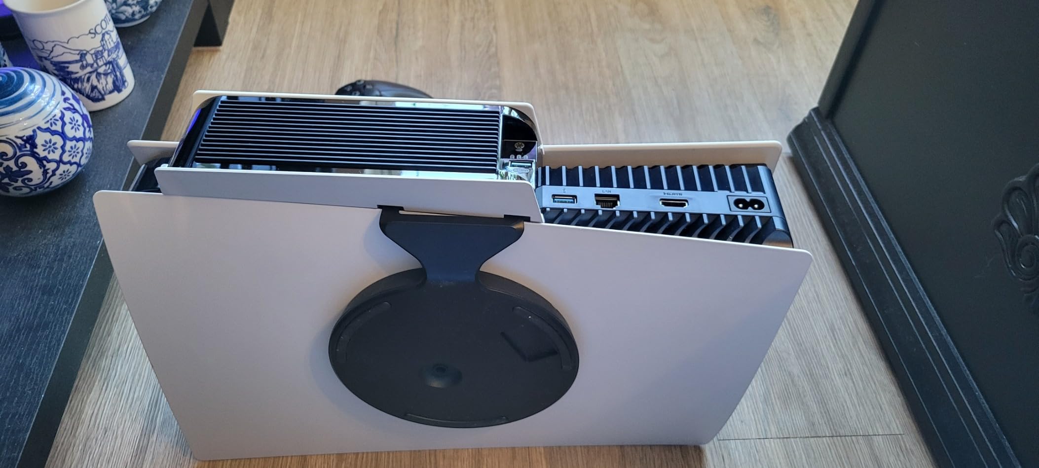 KIWIHOME Cooling Fan for PS5 Accessories, Upgraded Quiet Cooler Fan with Auto Speed, Controller USB3.0 Port & LED for PS5 2020 Only, Not for PlayStation 5 Slim/Pro, White customer photo 1