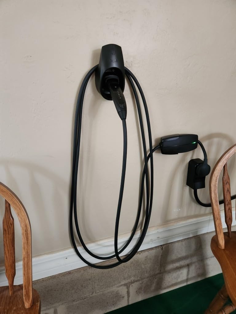 BMZX EV Charger Holder for Tesla, Wall Mount Kit for Tesla Charger Holder, Charging Cable Organizer with Charger Slot Fit for Model 3/Y/S/X customer photo 1