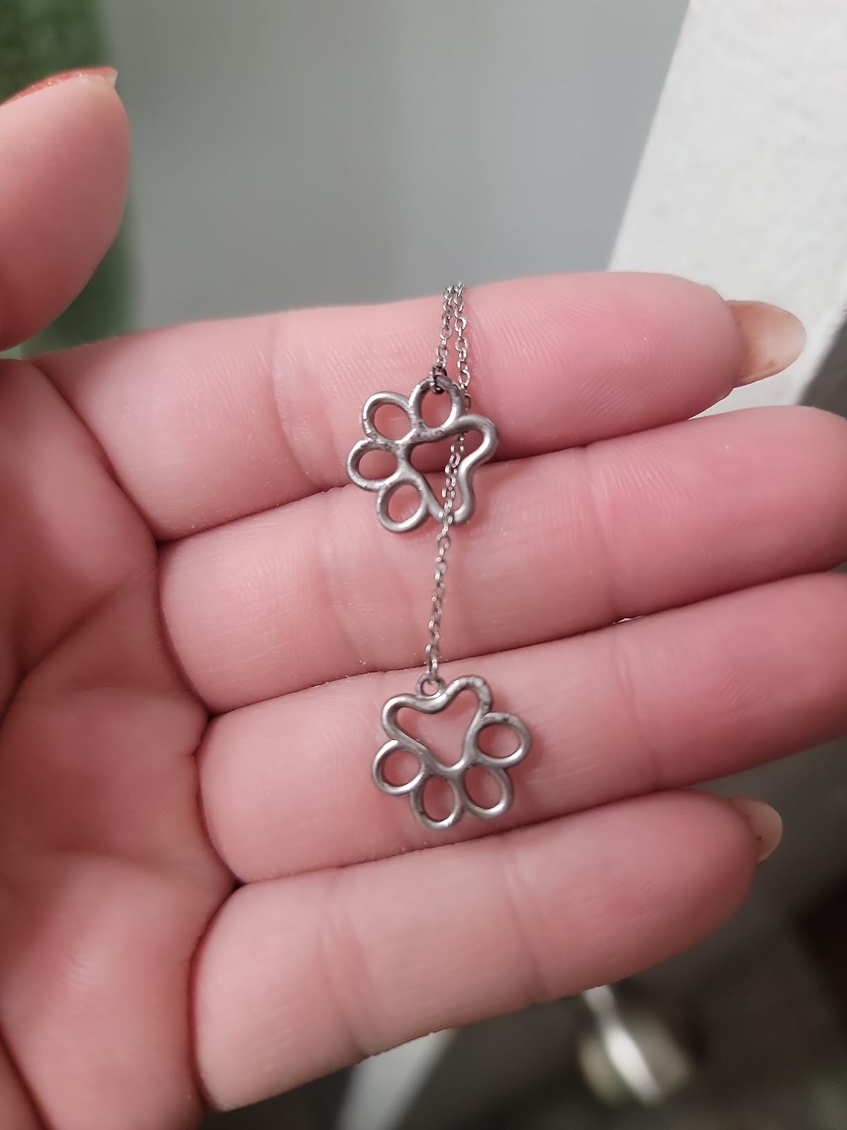 YFN Veterinarian Gifts 925 Sterling Silver Paw Print Y Necklace for Women Veterinary Student Graduation Jewelry - Gift Box Included customer photo 1