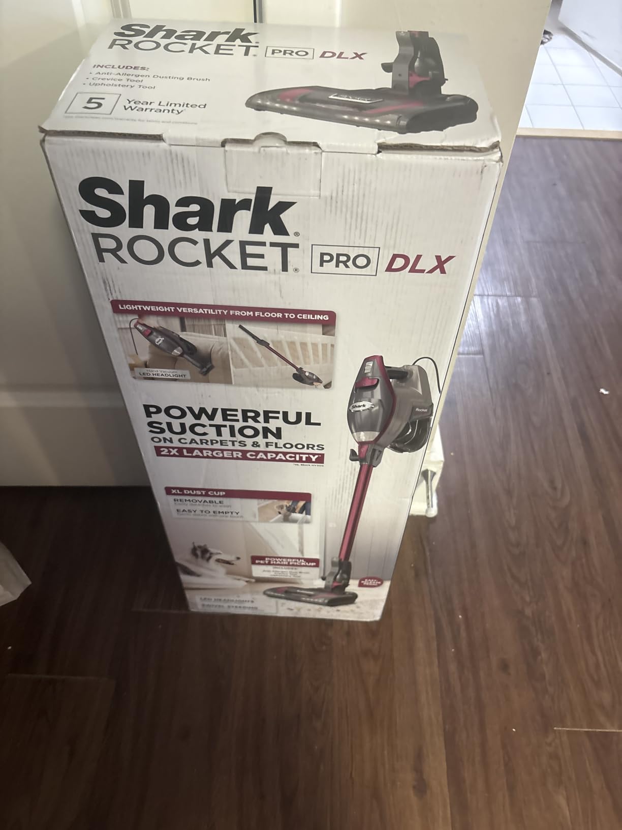 Shark Rocket Pro DLX Corded Stick Vacuum, XL Cup, Handheld, Fuchsia, HV371 customer photo 1