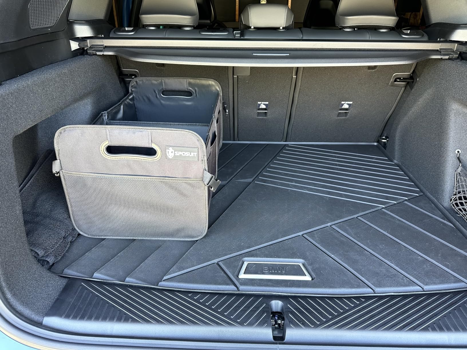 Sposuit Trunk Organizer for Car - 70L Collapsible Car Storage with 11 Pockets & Reinforced Handles, SUV Trunk Organizers for Grocery Cargo(Black) customer photo 2