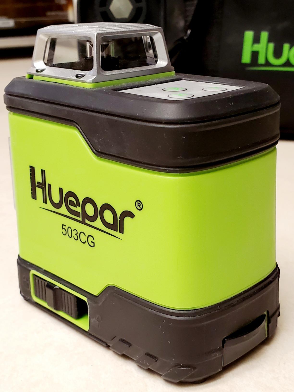Huepar Laser Level 360 Self Leveling, Rechargeable Green Laser 3x360° Cross Line Lazer Leveler 3D Level Laser Tool for Construction and Picture Hanging, Strong Magnetic Bracket & Hard Carry Case - HM03CG customer photo 1
