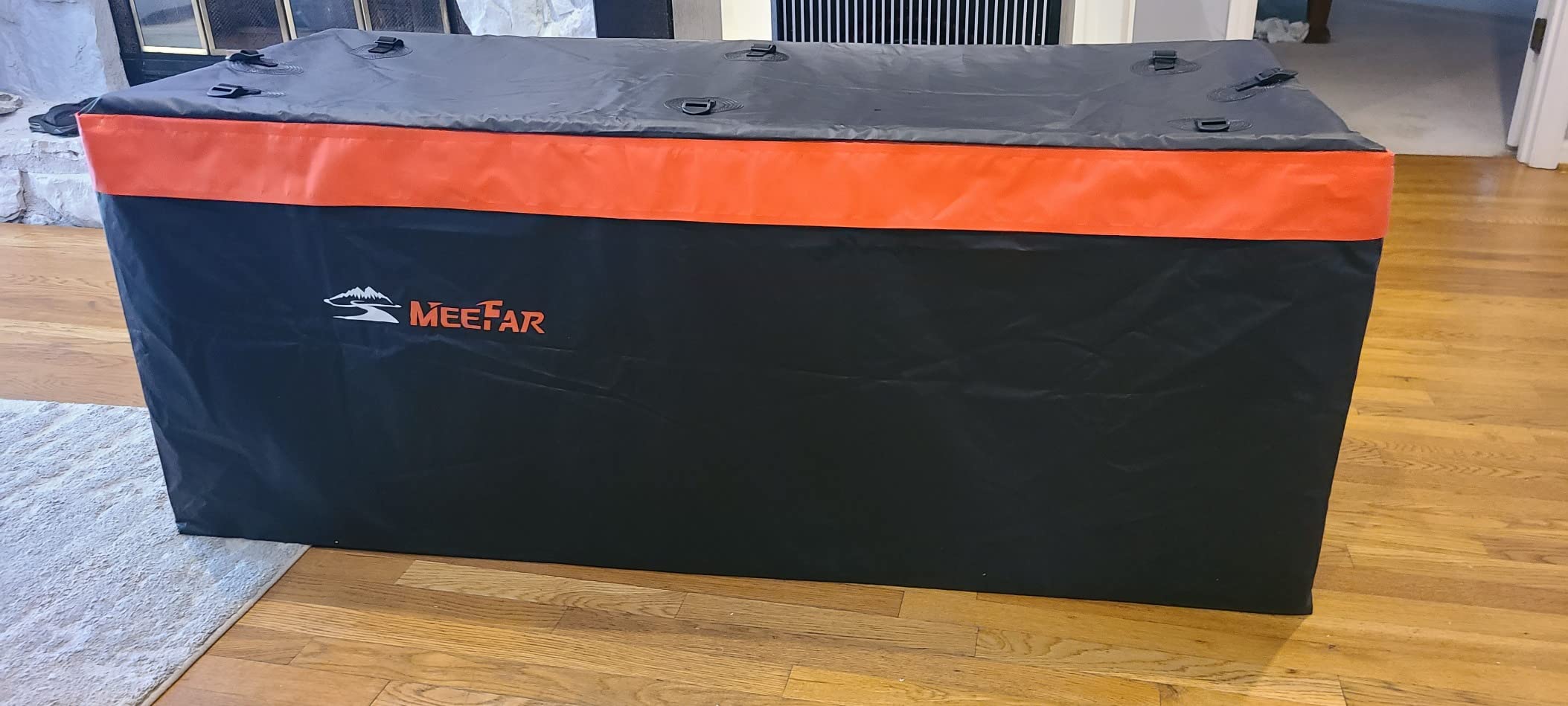 MeeFar Rooftop Cargo Carrier Car Roof Bag 21 Cubic Feet 100% Waterproof Car Top Carrier, Fits All Vehicle with/Without Rack, Include Anti-Slip Mat, 10 Reinforced Straps, 6 Door Hooks, Luggage Lock customer photo 1