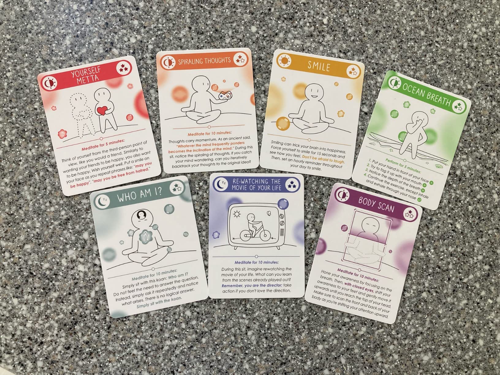 BEST 100 Daily Meditation Cards | Anxiety Relief Item for Relaxation | Self Care Kit for Stress Relief | Perfect Mindfulness Gift For Teens & Adults | Advance Beyond Positive Affirmations customer photo 2