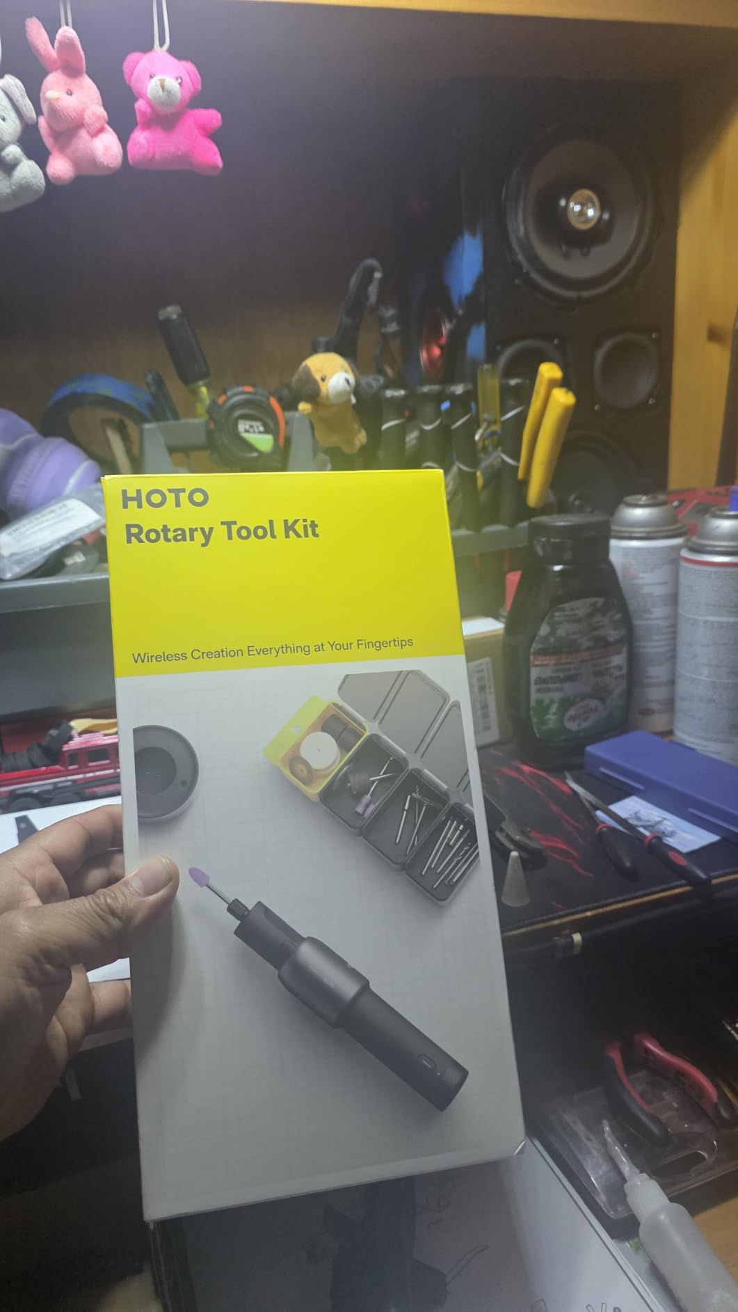 HOTO 35-in-1 Cordless Rotary Tool Kit, Strong Motor, 25000RPM 5 Variable Speed Powerful Engraving Pen, LED Light, Ideal for 3D Printing Sanding, Polishing, Drilling, Carving, Cutting DIY Crafts customer photo 1