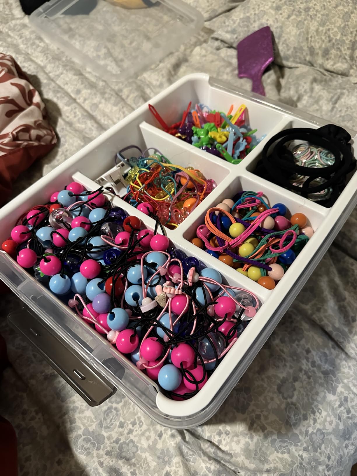 Citylife 17 QT Plastic Storage Box with Removable Tray Craft Organizers and Storage Clear Storage Container for Organizing Bead, Tool, Sewing, Playdoh, Coloring Books, Markers customer photo 1
