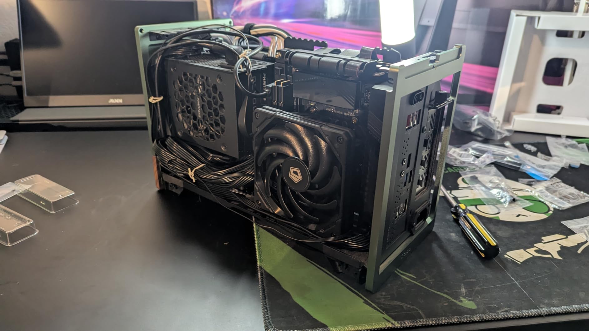 ID-COOLING IS-55 Black CPU Cooler Low Profile 57mm Height, 5 Heatpipes, 120x15mm Slim Fan customer photo 2