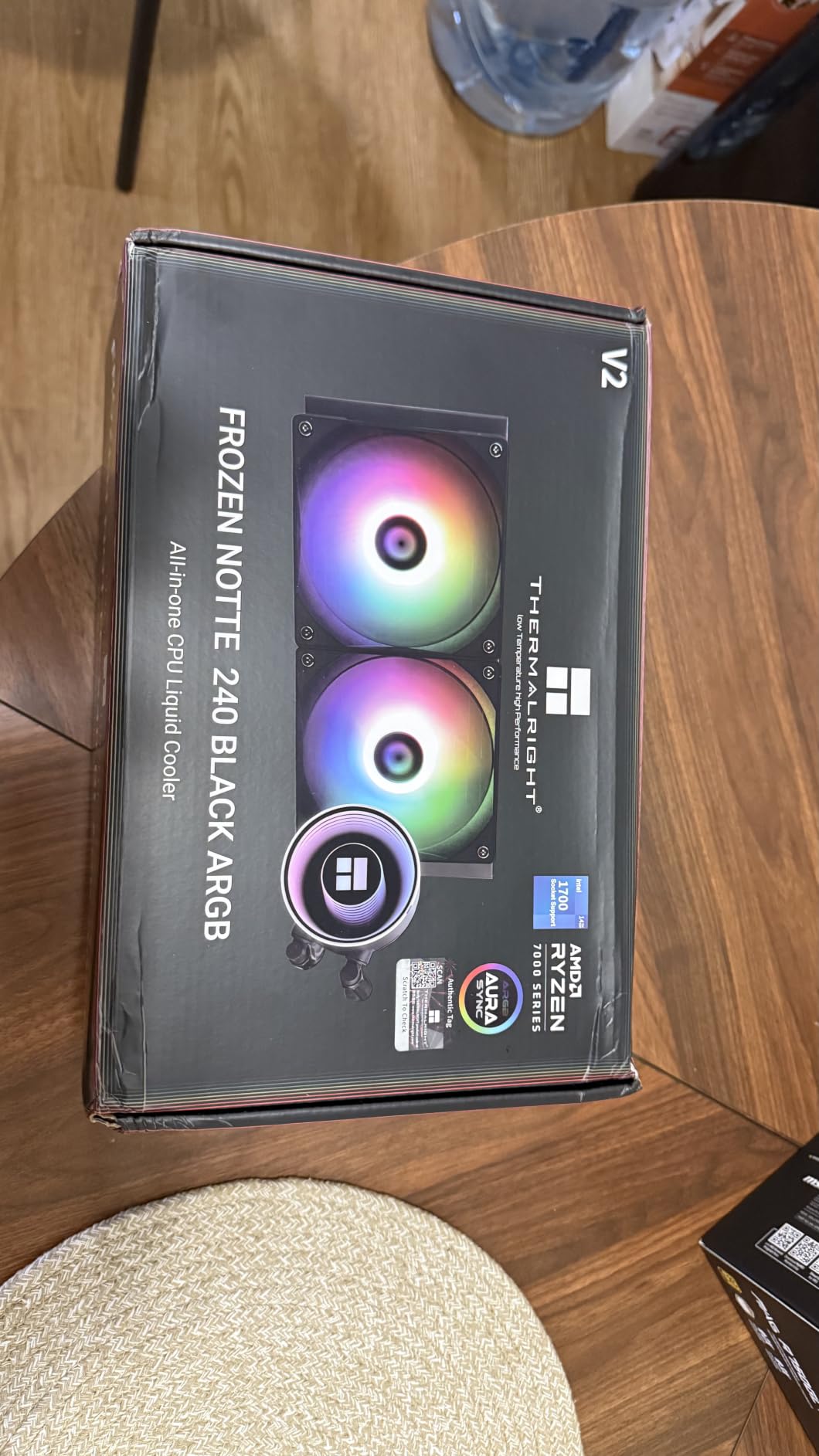 Thermalright Frozen Notte 240 Black ARGB V2 Water Cooling CPU Cooler, Double PWM Fans, S-FDB Bearings, Suitable for AMD/AM4 AM5, Intel LGA 1700/1150/1151/1200/2011 customer photo 2