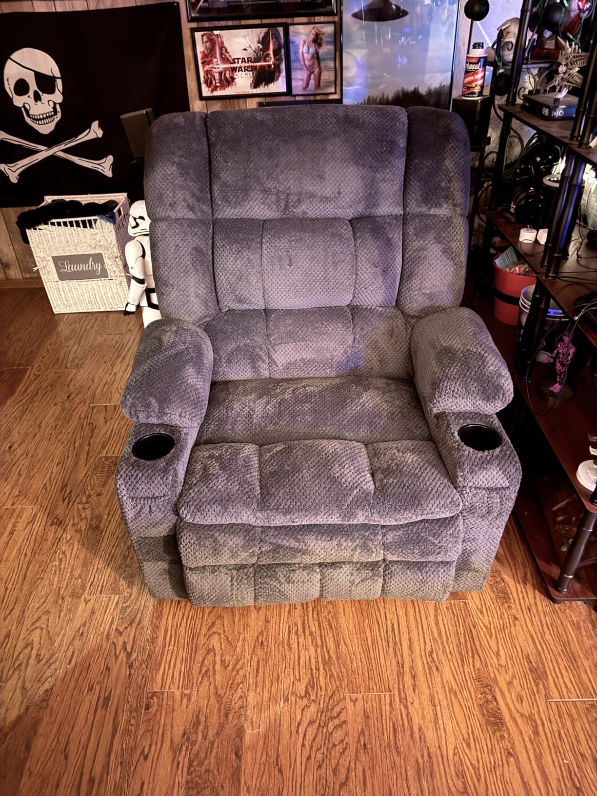 MCombo Dual Motor Power Lift Recliner Chair with Massage and Heat for Elderly People, Infinite Position, USB Ports, Cup Holders, Fabric 7890 (Medium, Mocha) customer photo 2
