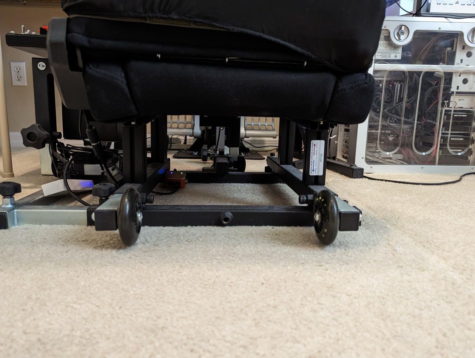 SimFab Modular Flight Simulator Cockpit For Combat Simulation. DCS Edition. Compatible With Thrustmaster Warthog, WinWing, VirPil, VKB And Alike Controls. Upgradable To General Aviation, Space Sim Or Sim Racing. (black seat) customer photo 2