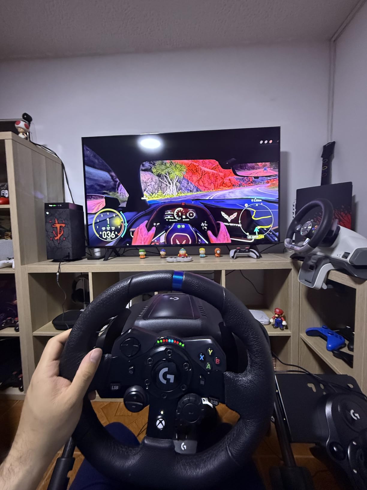 RACGTING Racing Simulator Cockpit for G920 G29 G923, Foldable Racing Simulator for Thrustmaster T248X T248 T300 T150 458 TX PS5 PS4 PC (Black) customer photo 2