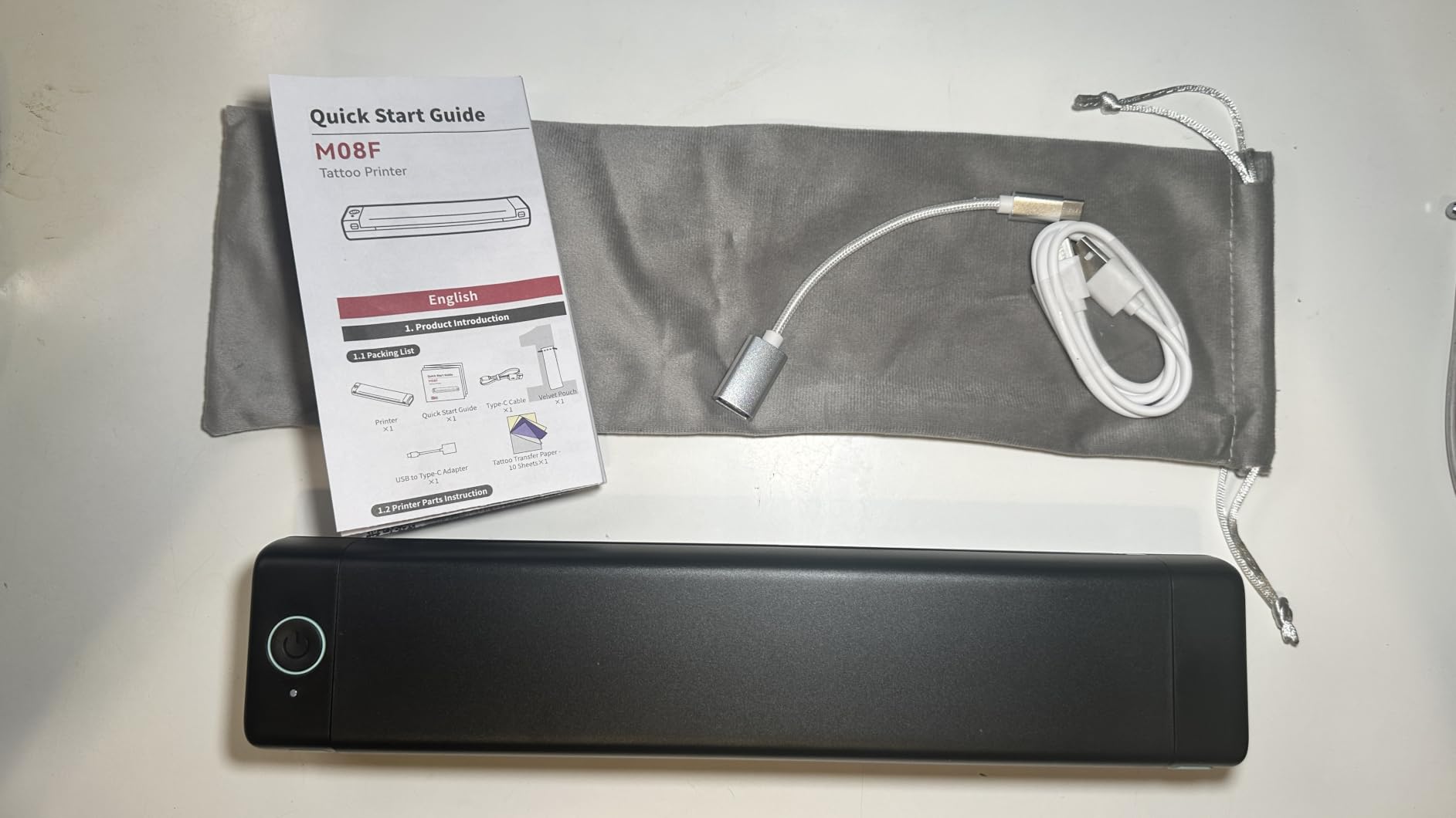 Phomemo M08F Tattoo Stencil Printer, Bluetooth, Wireless, Thermal, Portable customer photo 1