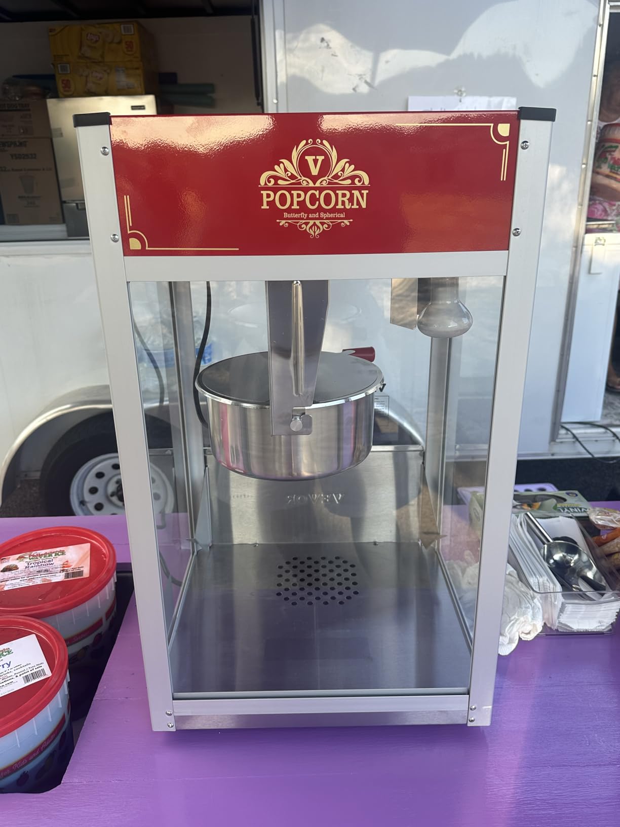 VEVOR Commercial Popcorn Machine, 12 Oz Kettle, 1440W Countertop Popcorn Maker for 80 Cups per Batch, Theater Style Popper customer photo 2