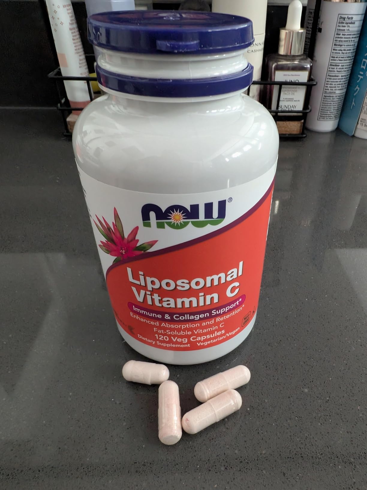 NOW Supplements, Liposomal Vitamin C, Immune & Collagen Support, 120 Veg Capsules customer photo 2