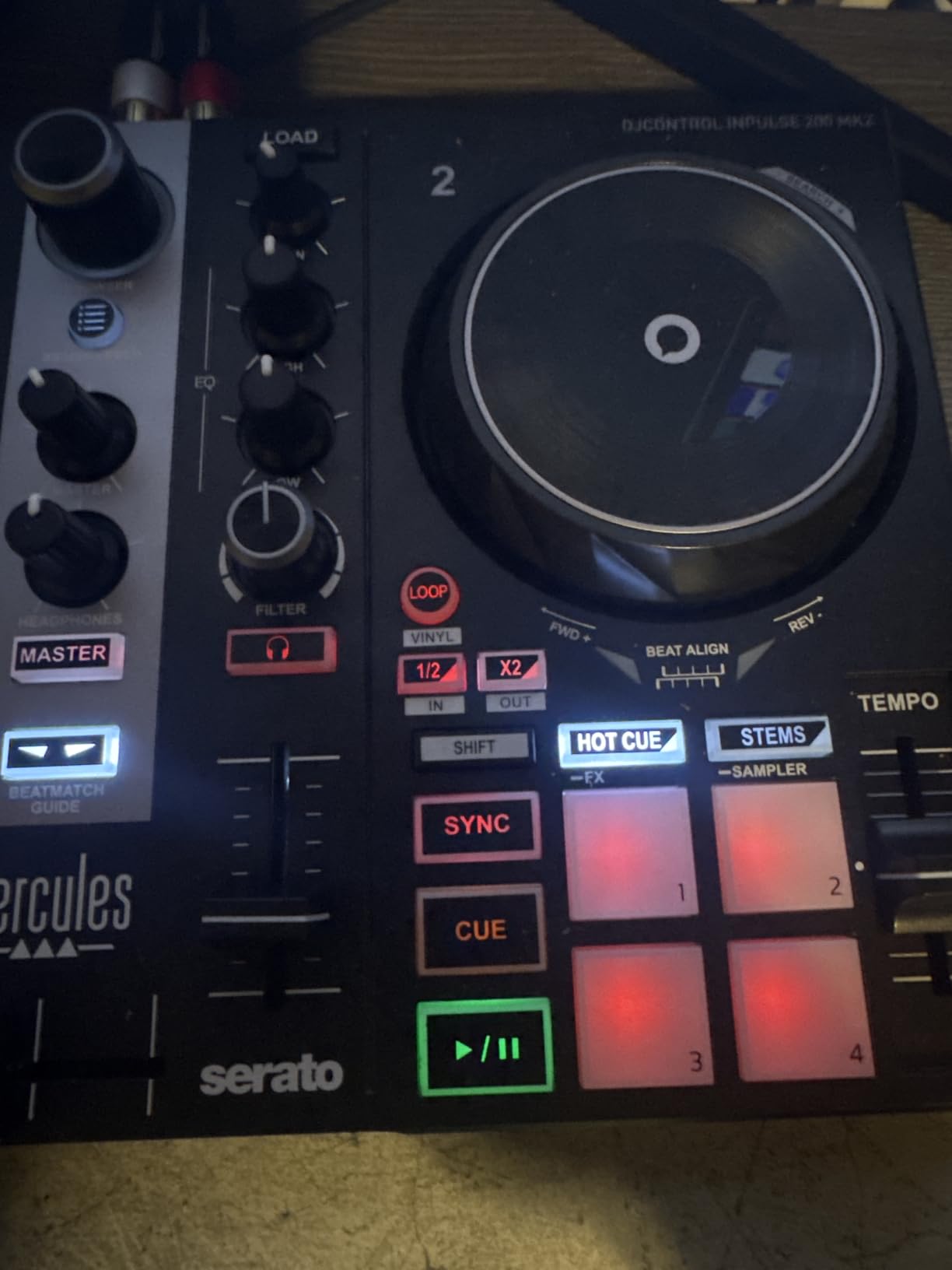 Hercules DJControl Inpulse 200 MK2 -- Ideal DJ Controller for Learning to Mix -- Software and Tutorials Included, Black customer photo 2