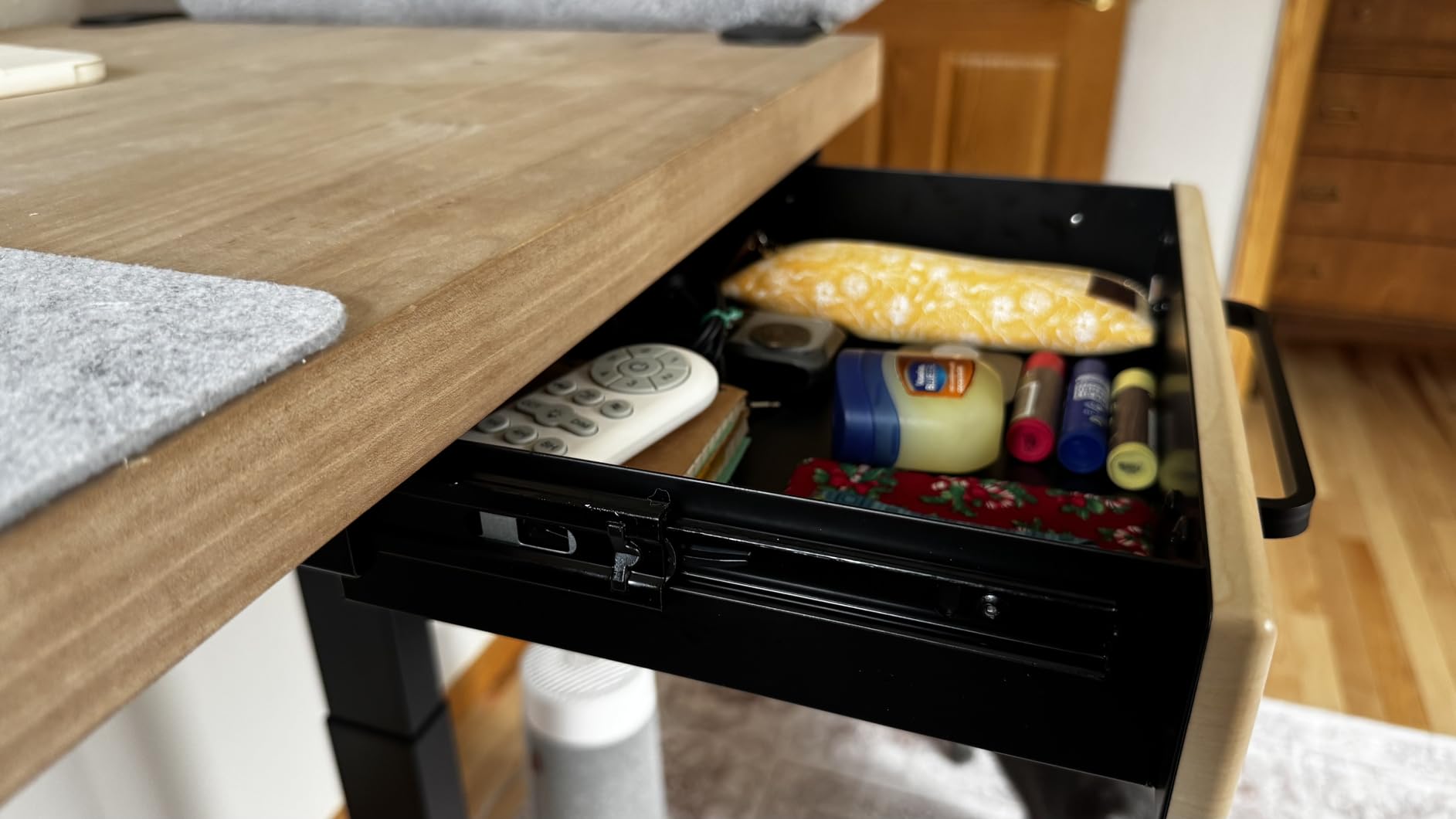 VIVO 13 inch Under Desk Mounted Sliding Pull-out Drawer for Office Desk, Pull Handle, Storage Organizer for Sit Stand Workstation, Black customer photo 1