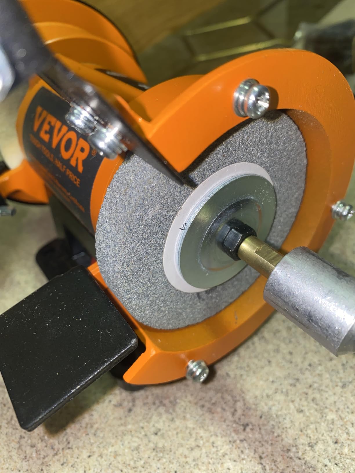 Bench Buffer Polisher, Bench Buffer Grinder Polishing & Buffing Machine for Metal/Jewelry/Wood, with Wool/Abrasive Fiber Wheel/Grinding Wheel, 100pcs Tools, 3590RPM customer photo 1